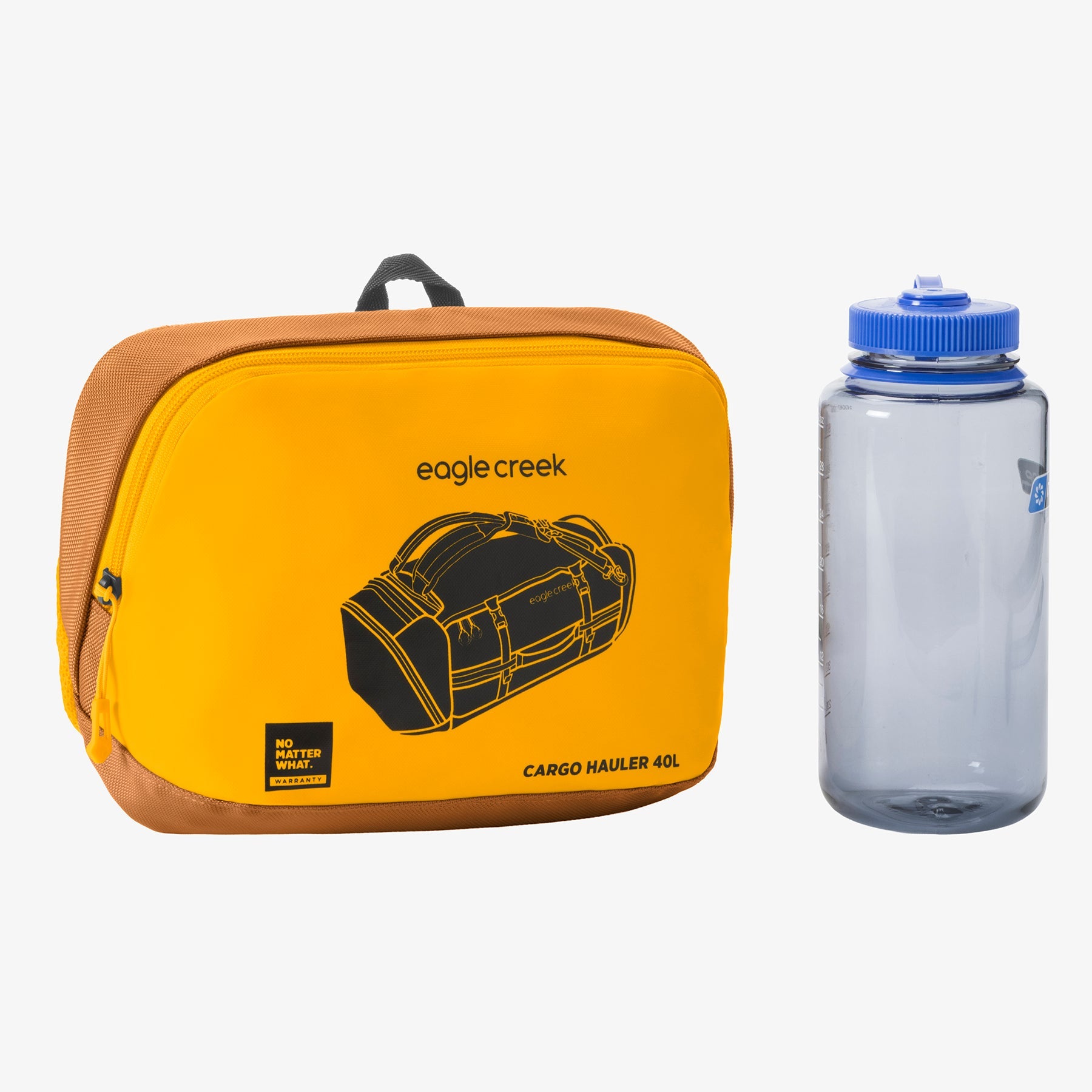 Eagle Creek Cargo Hauler 40L Duffel Bag in Citrus Orange — angle view 2
