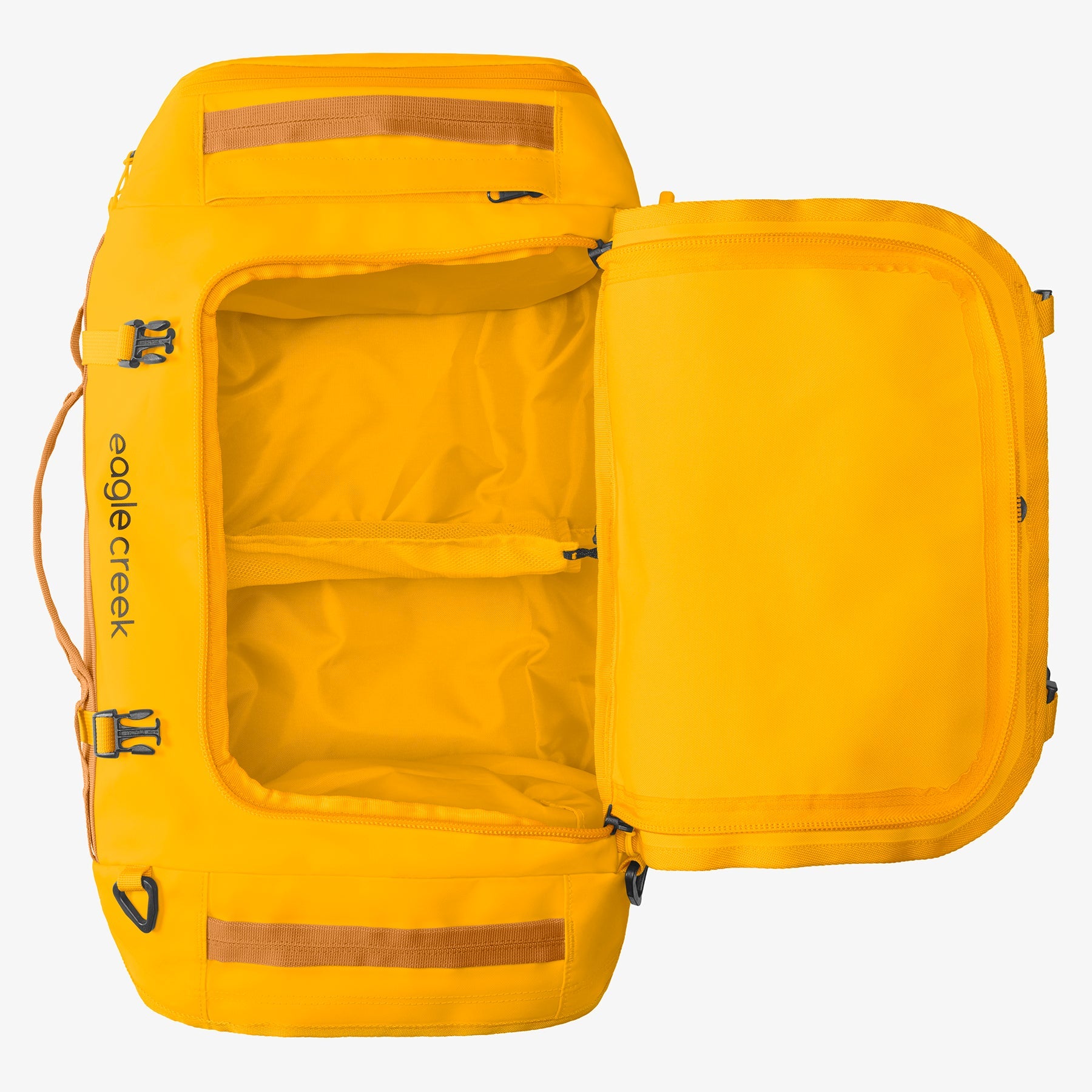 Eagle Creek Cargo Hauler 40L Duffel Bag in Citrus Orange — angle view 3
