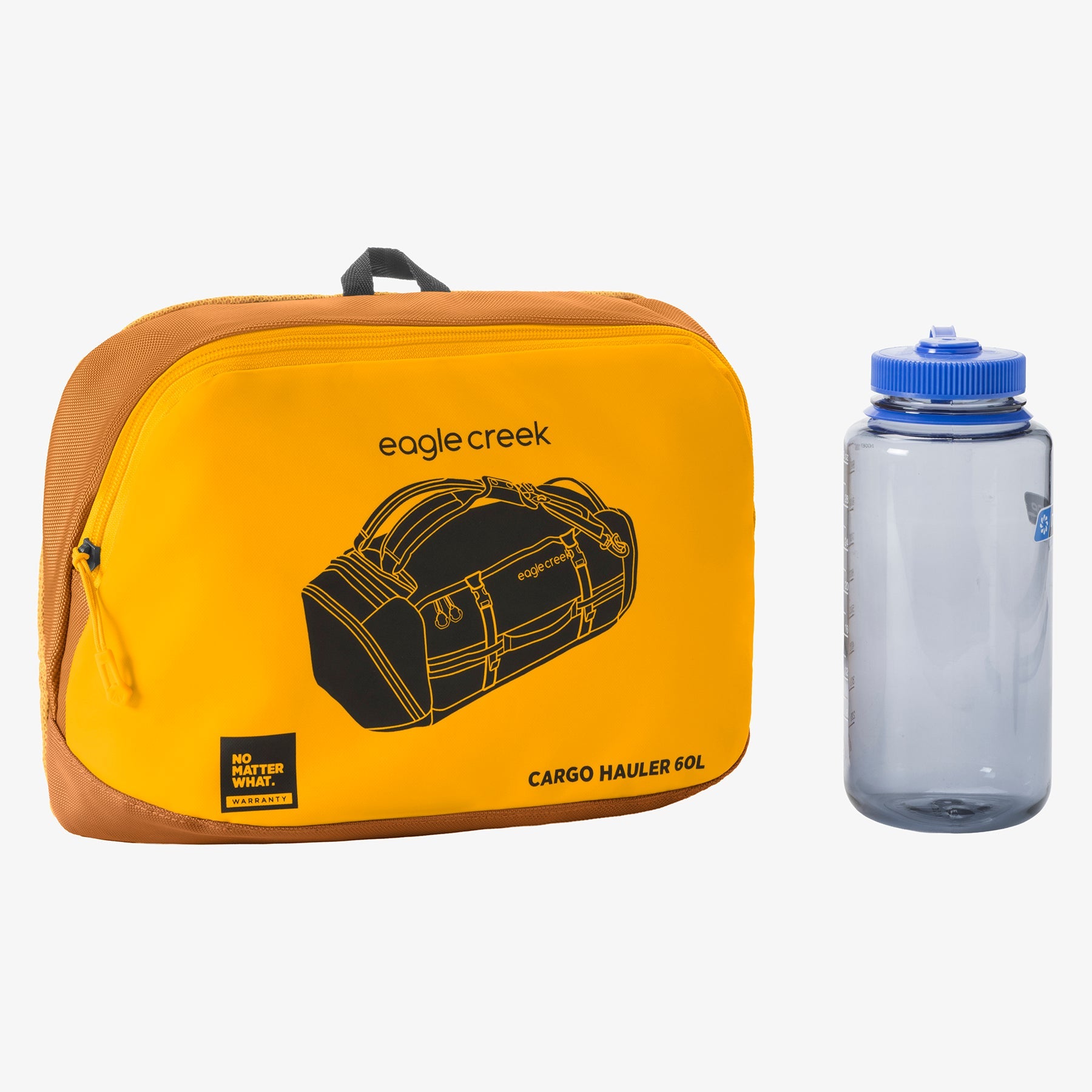 Eagle Creek Cargo Hauler 60L Duffel Bag in Citrus Orange — angle view 2