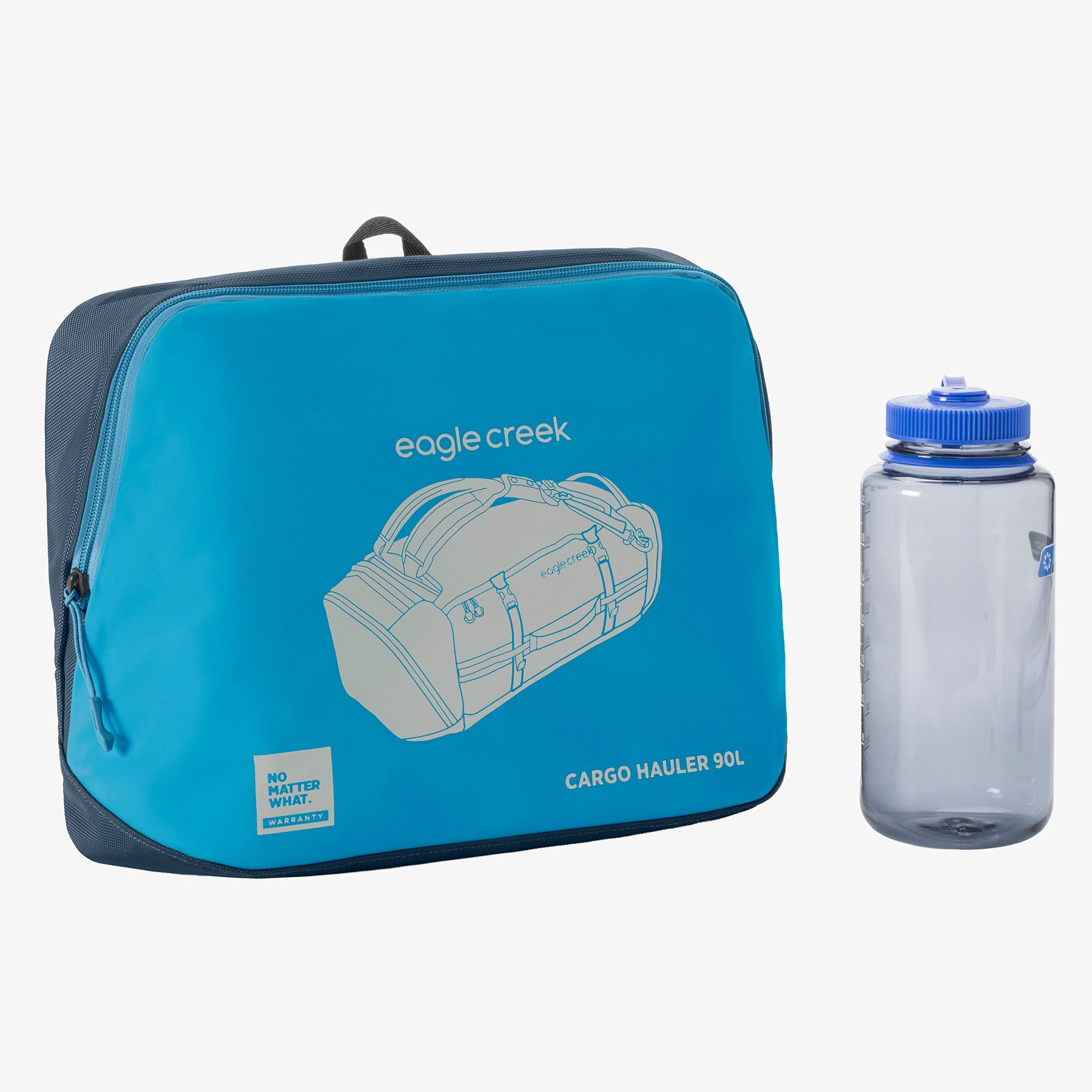 Eagle Creek Cargo Hauler 90L Duffel Bag in Harbor Blue — angle view 2