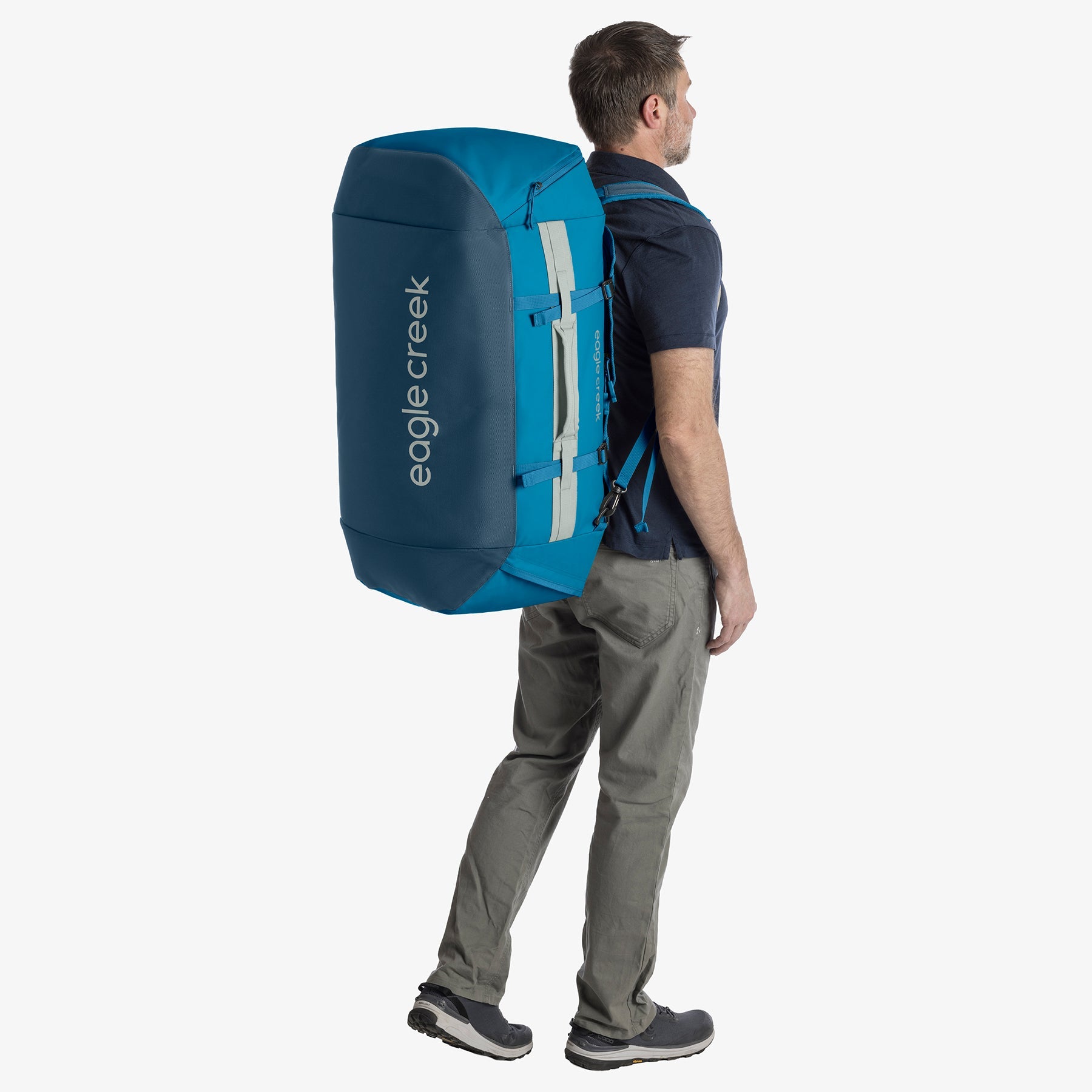 Eagle Creek Cargo Hauler 90L Duffel Bag in Harbor Blue — detail view 2