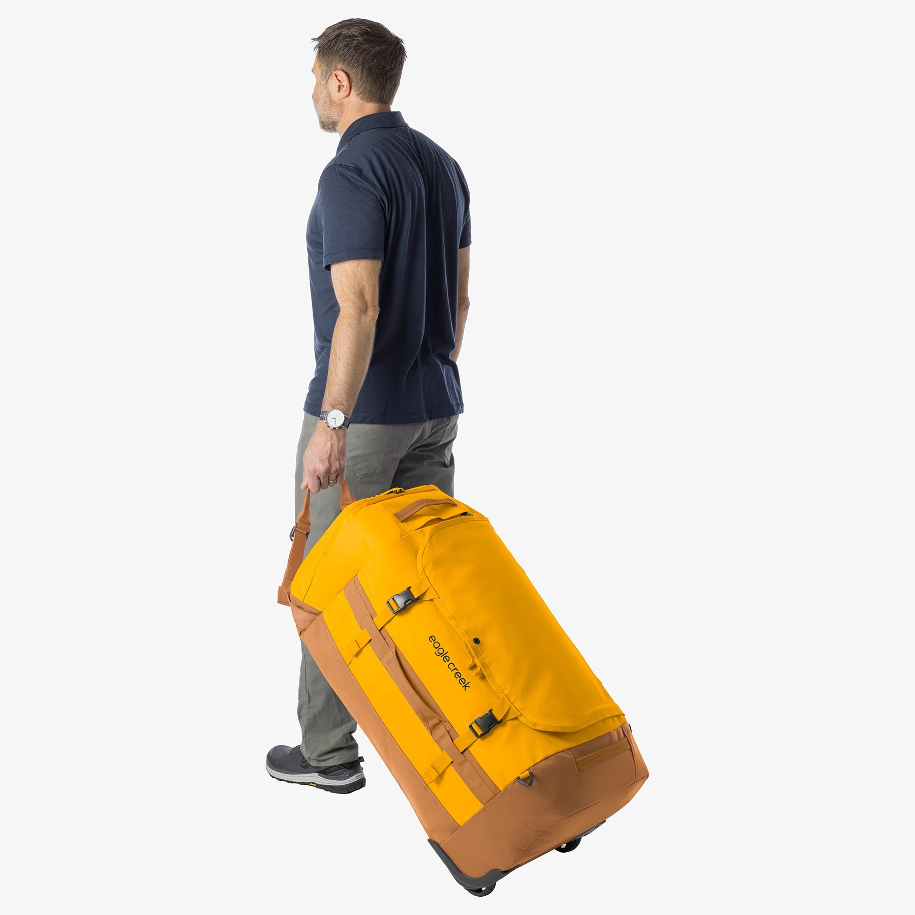 Eagle Creek Cargo Hauler 110L Rolling Duffel Bag in Citrus Orange — detail view 3