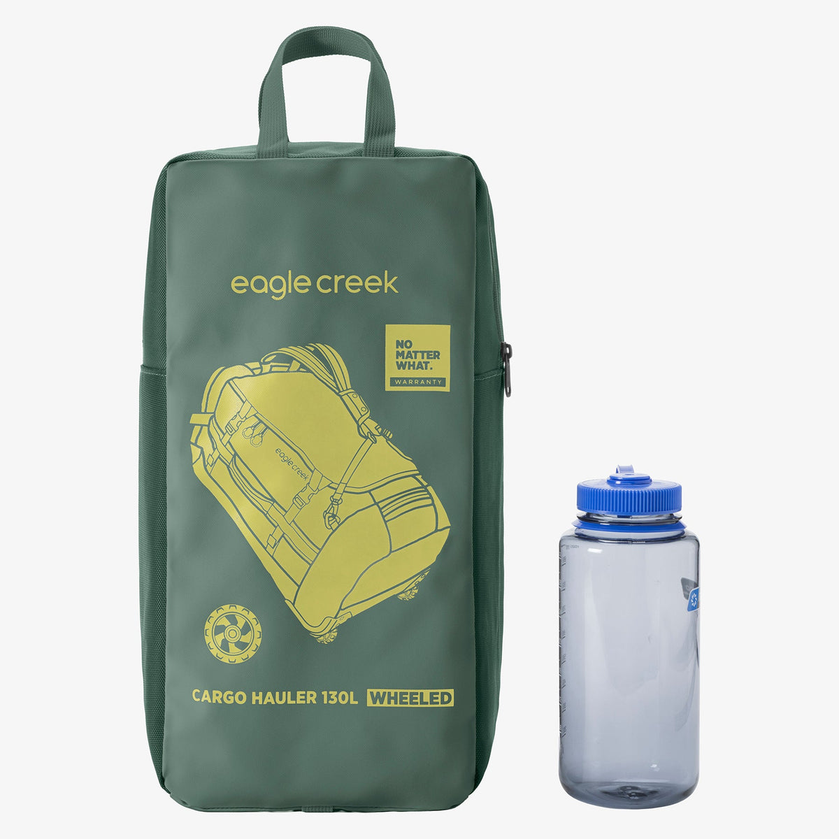 Eagle Creek Cargo Hauler 130L Rolling Duffel Bag in Sycamore Green — angle view 2 # color_Sycamore Green