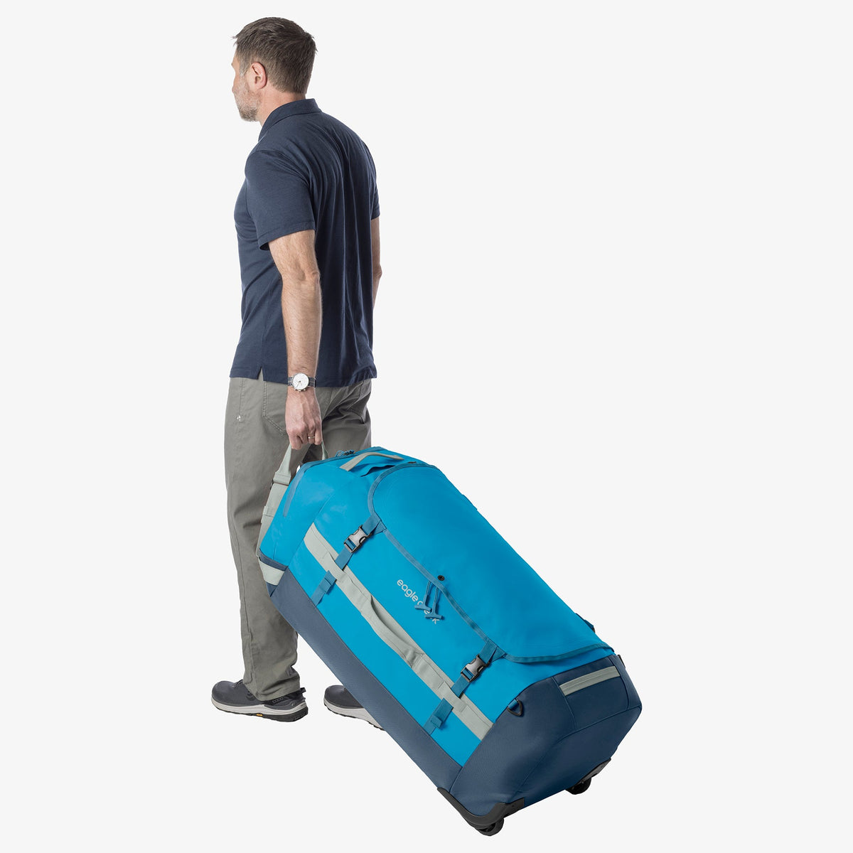 Eagle Creek Cargo Hauler 130L Rolling Duffel Bag in Harbor Blue — detail view 3 # color_Harbor Blue