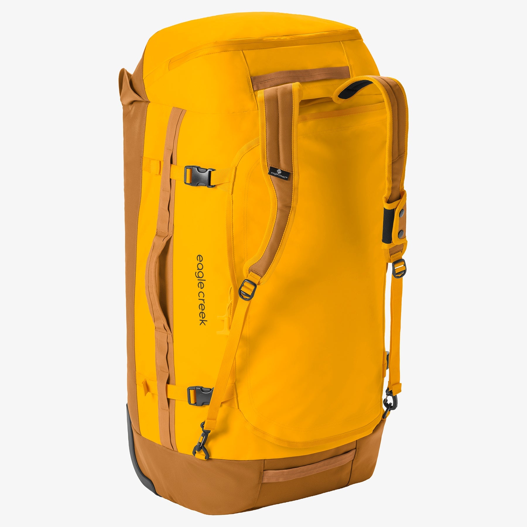 Eagle Creek Cargo Hauler 130L Rolling Duffel Bag in Citrus Orange — back view # color_Citrus Orange