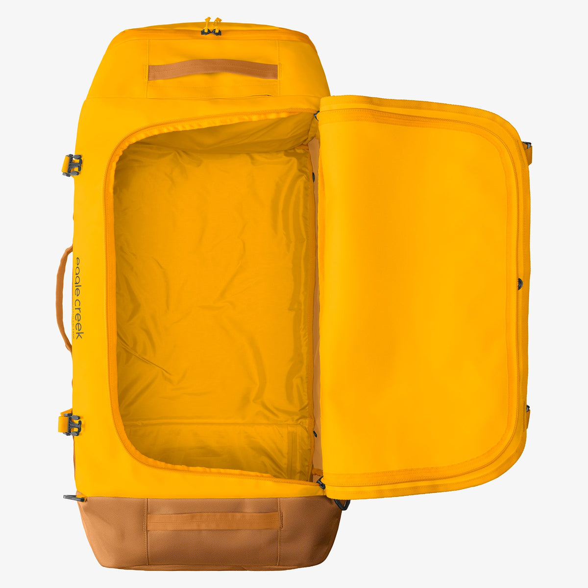 Eagle Creek Cargo Hauler 130L Rolling Duffel Bag in Citrus Orange — angle view 3 # color_Citrus Orange
