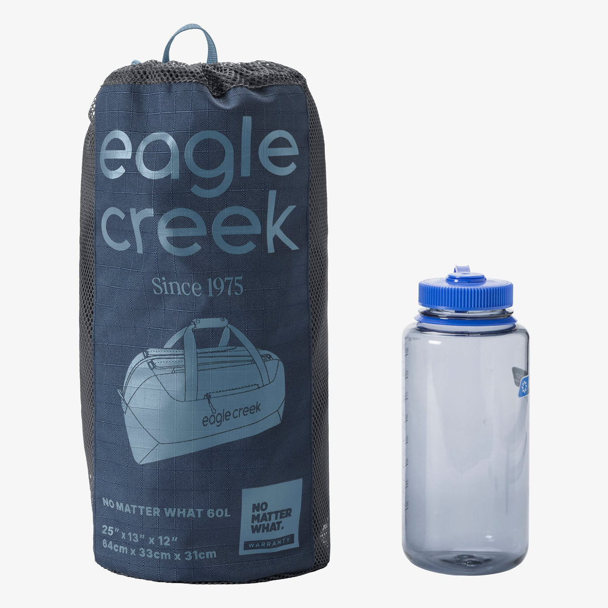 Eagle Creek No Matter What 60L Duffel Bag in Pilot Blue — angle view 2 # color_Pilot Blue