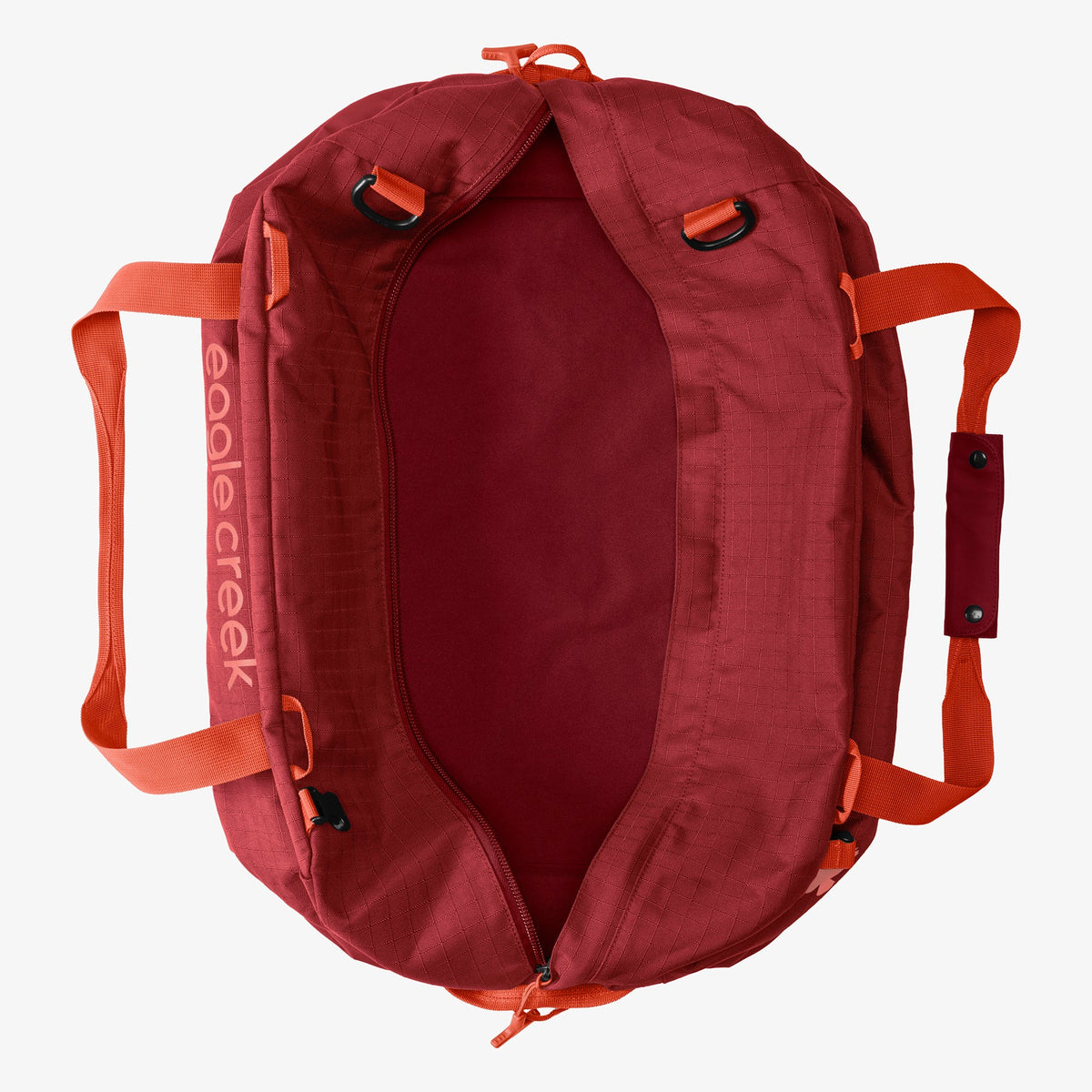 Eagle Creek No Matter What 60L Duffel Bag in Cranberry Red — detail view 2 # color_Cranberry Red