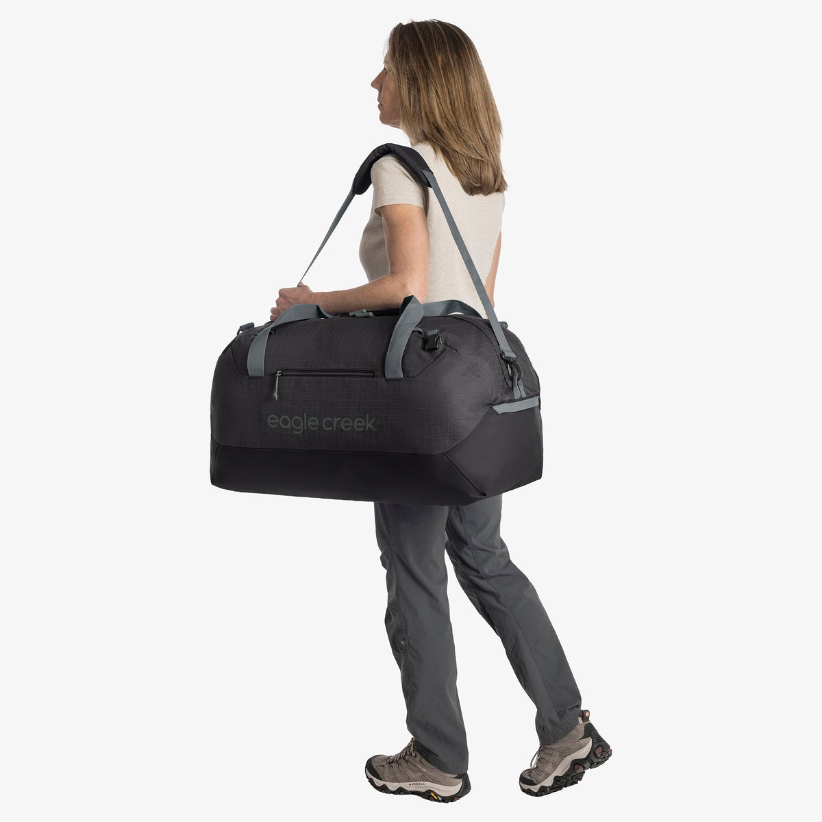 Eagle Creek No Matter What 90L Duffel Bag in Black — interior view # color_Black