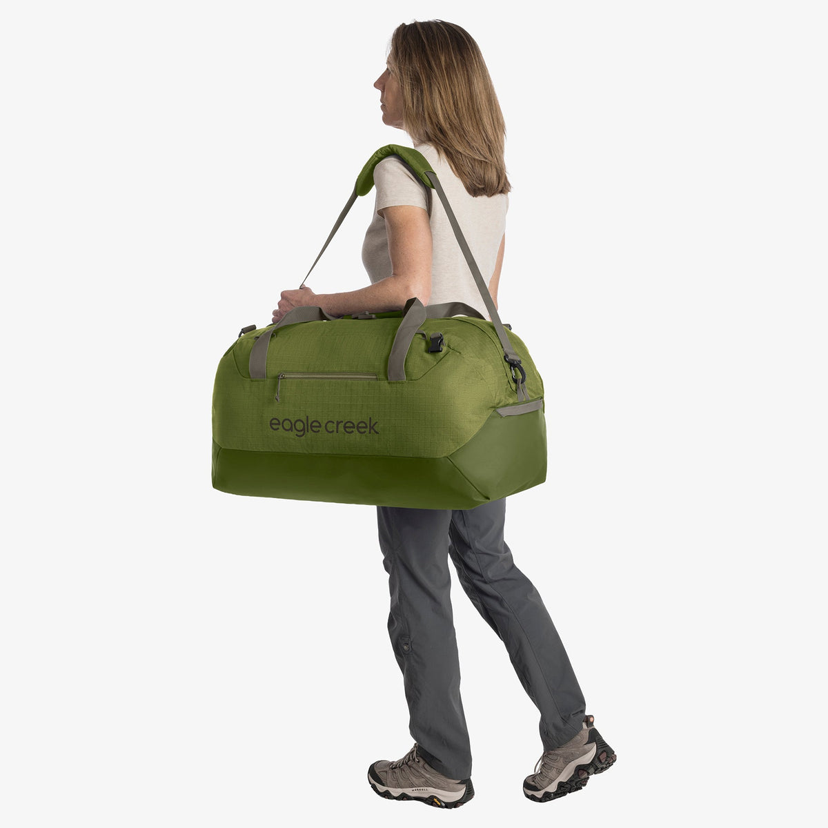 Eagle Creek No Matter What 90L Duffel Bag in Olive Green — interior view # color_Olive Green