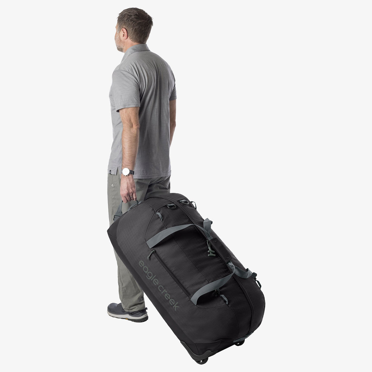 Eagle Creek No Matter What 120L Rolling Duffel Bag in Black — detail view 3 # color_Black