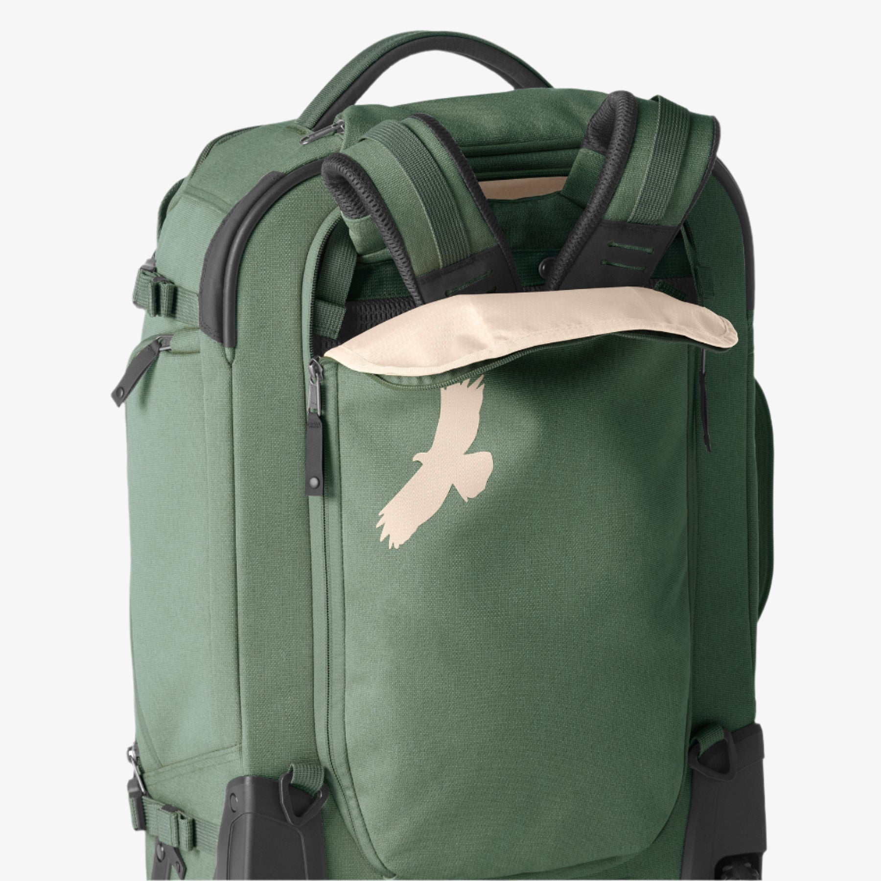 Eagle Creek Gear Warrior XE 2-Wheel 21.75"/40L Convertible Carry-On Luggage in Jungle Green — detail view