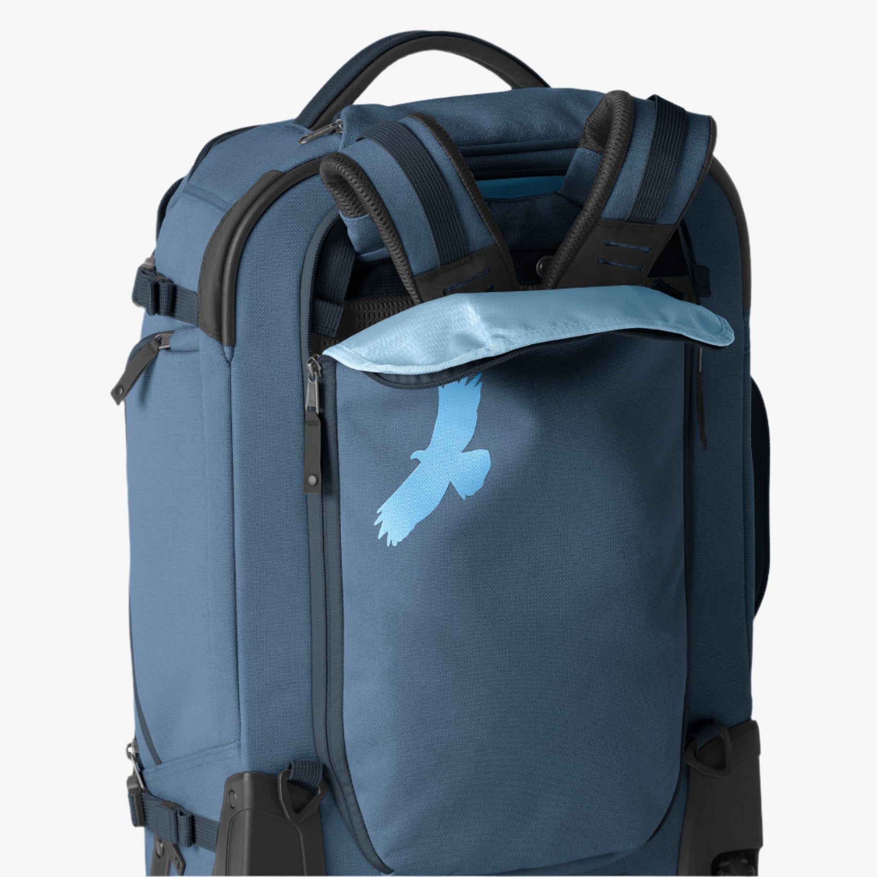 Eagle Creek Gear Warrior XE 2-Wheel 21.75"/40L Convertible Carry-On Luggage in Blue Jay — detail view