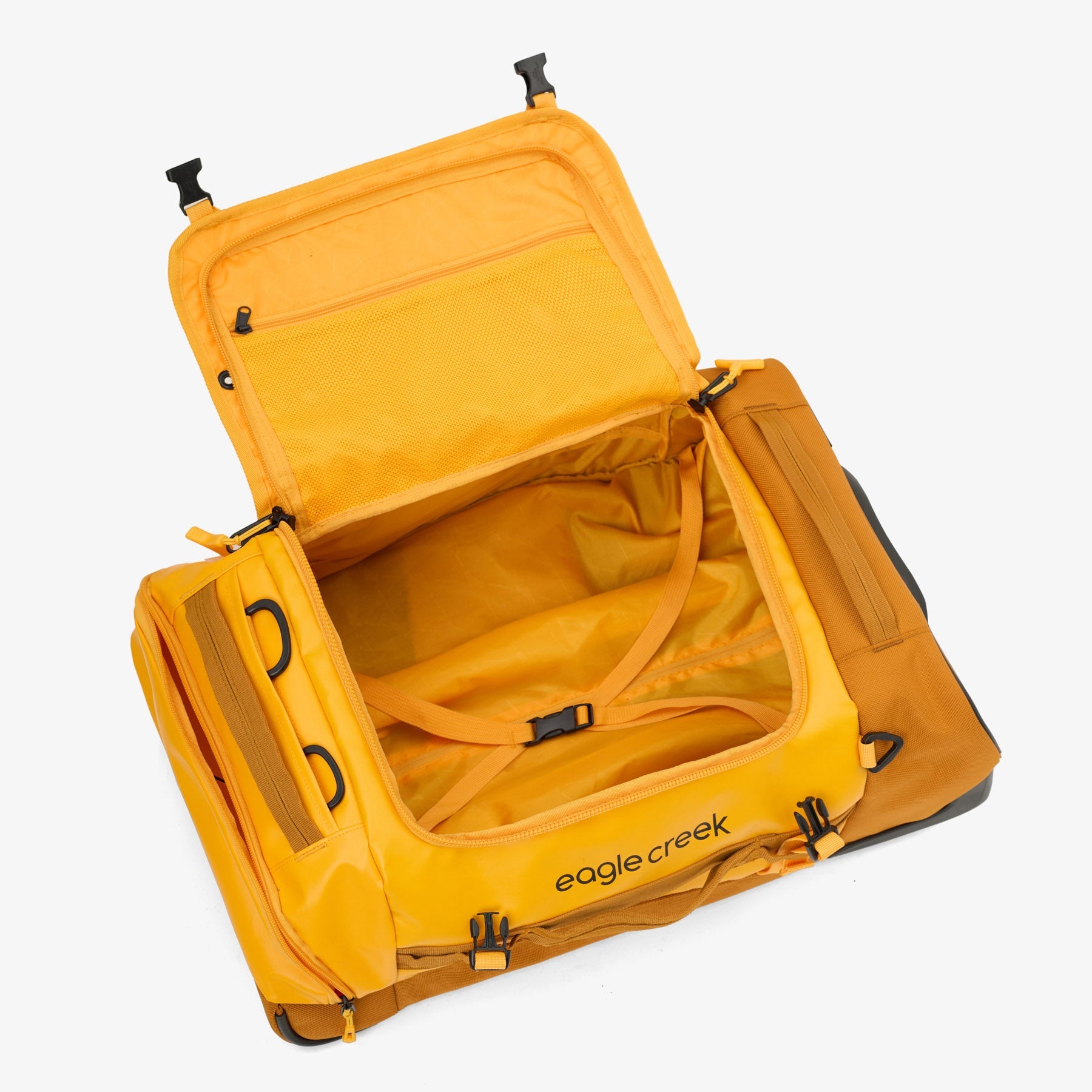Eagle Creek Cargo Hauler XT 21.5"/32L Wheeled International Carry-On Duffel in Citrus Orange — angle view 3