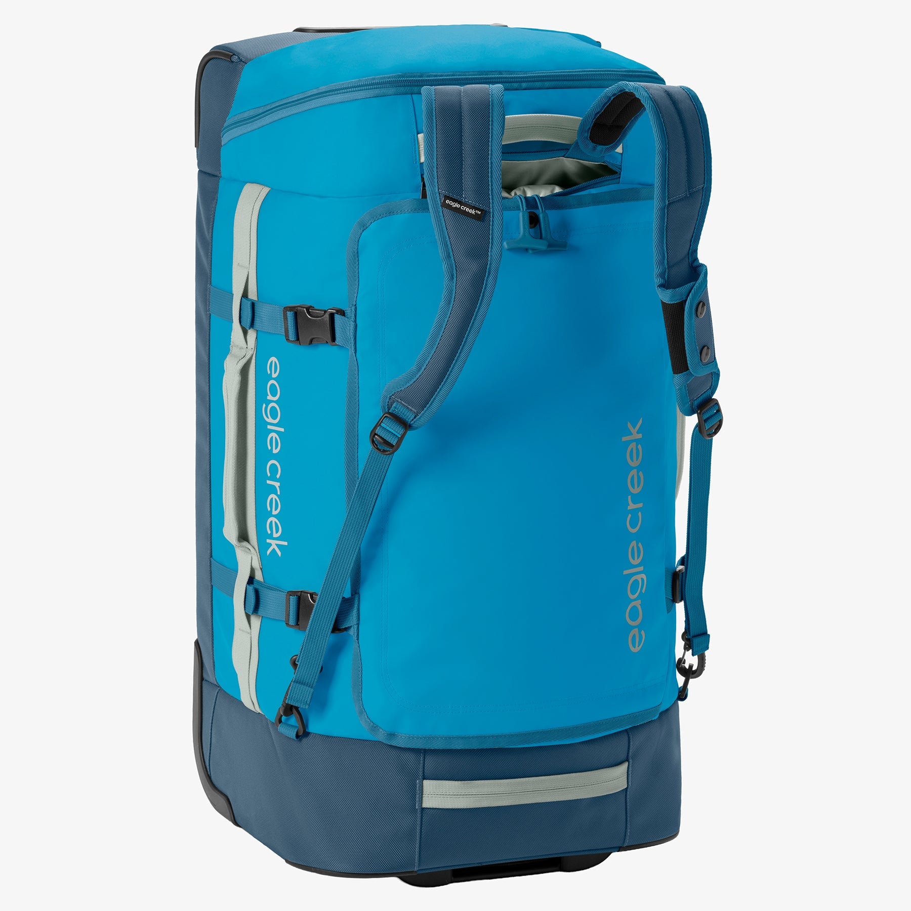 Eagle Creek Cargo Hauler XT 29"/90L Wheeled Duffel in Harbor Blue — back view # color_Harbor Blue