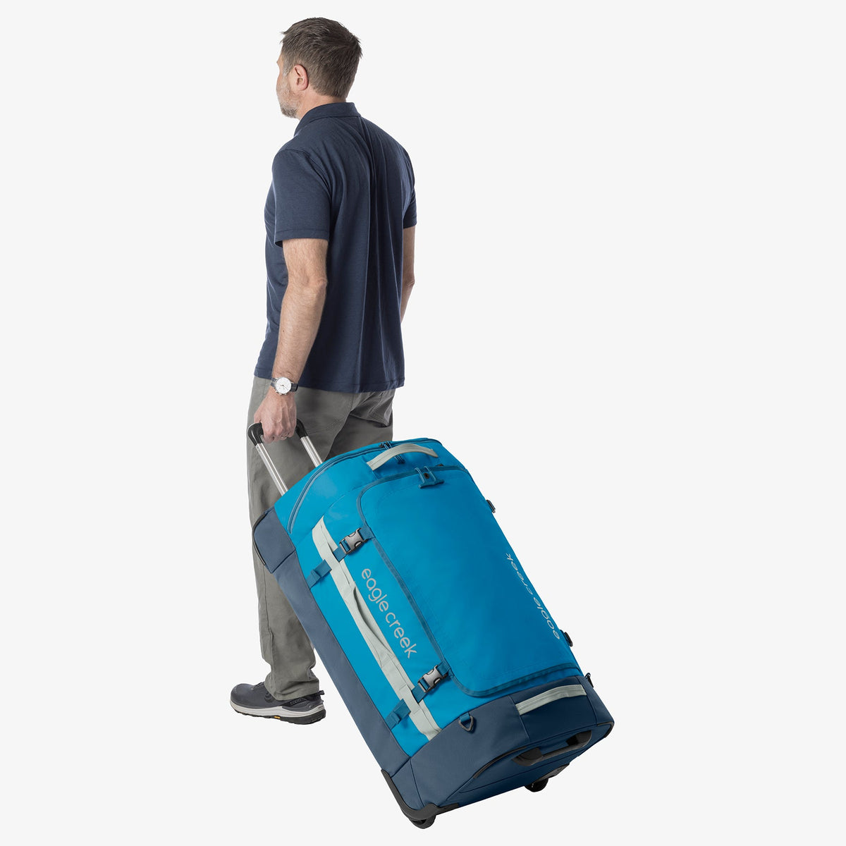 Eagle Creek Cargo Hauler XT 32"/120L Wheeled Duffel in Harbor Blue — detail view # color_Harbor Blue