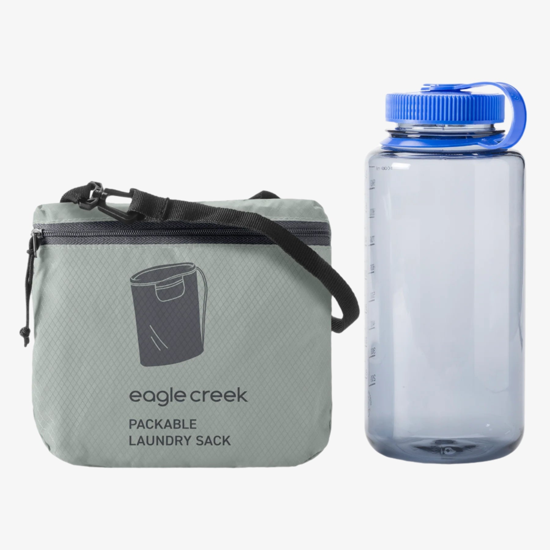 Eagle Creek Packable Laundry Sack in Storm Grey — angle view 3