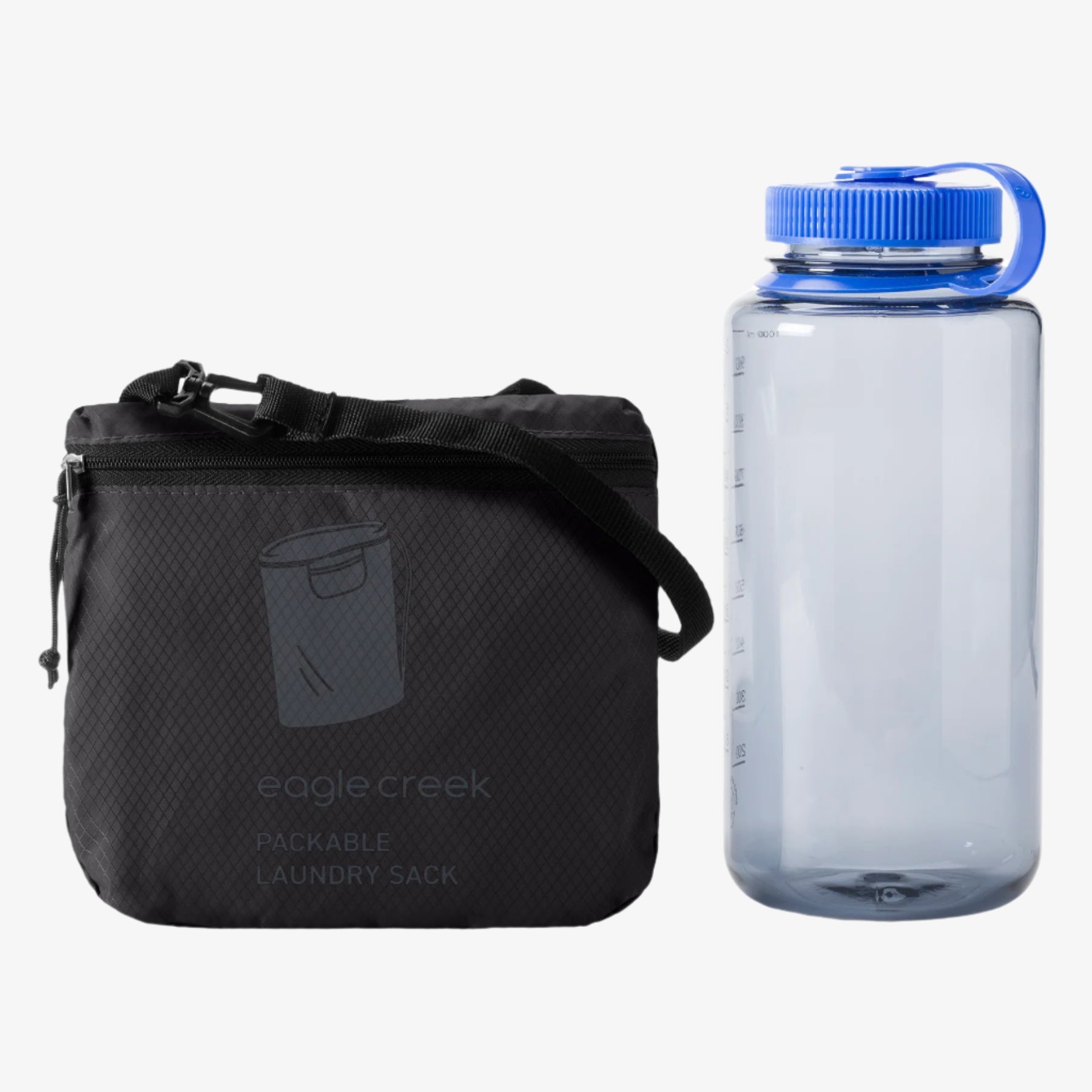 Eagle Creek Packable Laundry Sack in Black — angle view 3