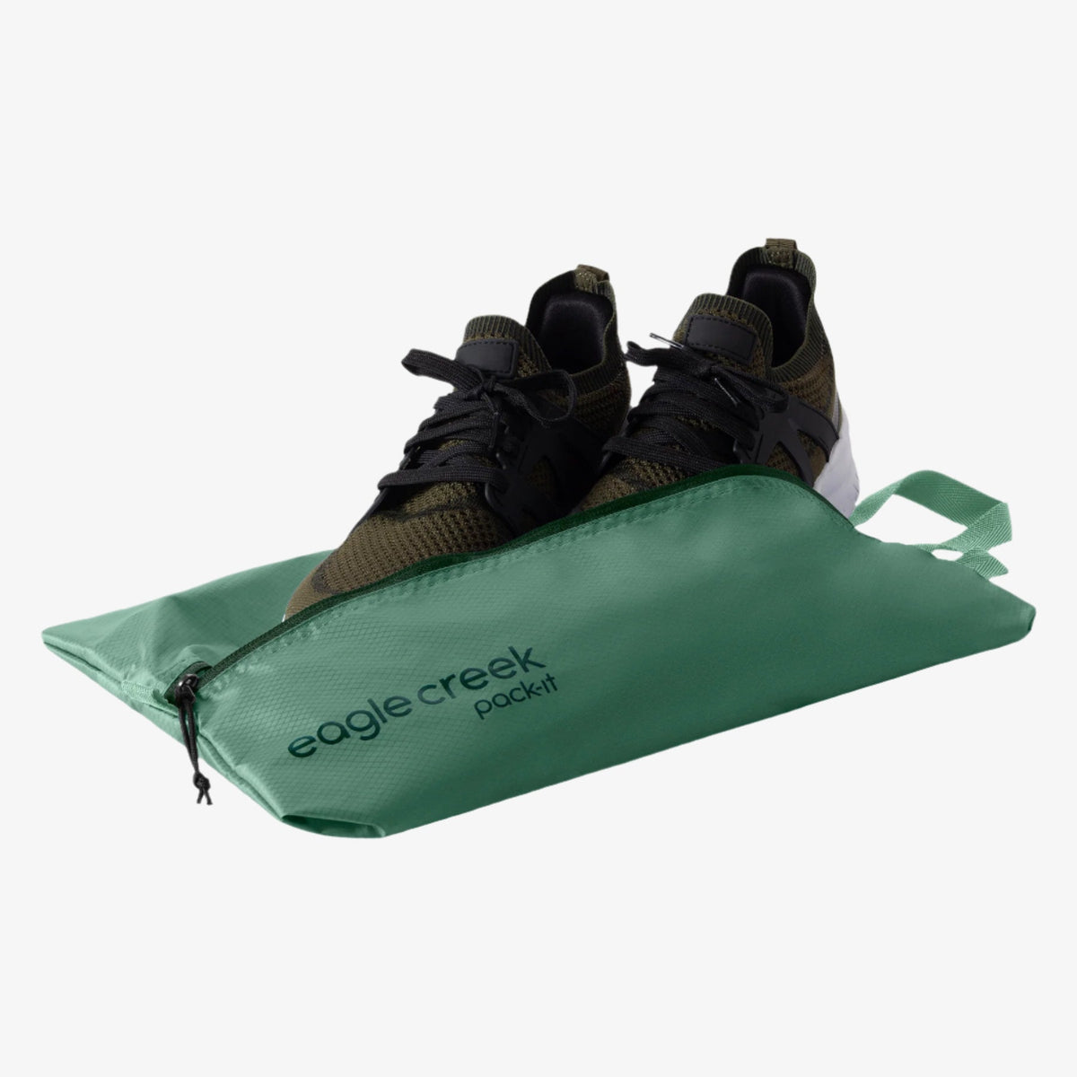 Eagle Creek Pack-It Isolate Shoe Sack in Willow Green — back view # color_Willow Green