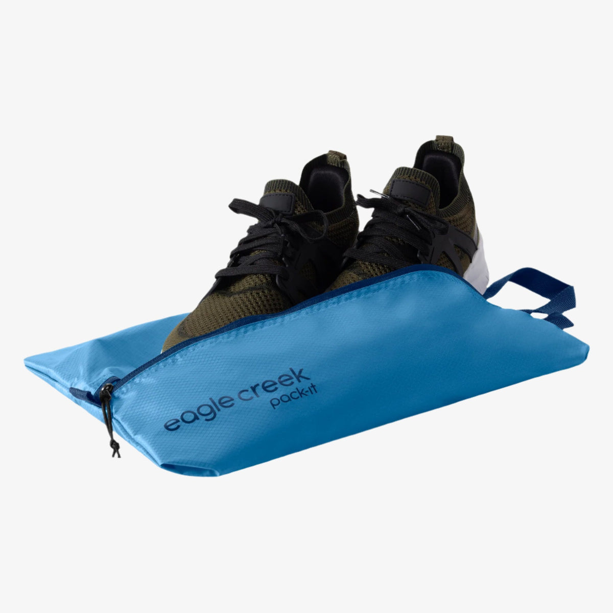 Eagle Creek Pack-It Isolate Shoe Sack in Blue Dawn — back view # color_Blue Dawn