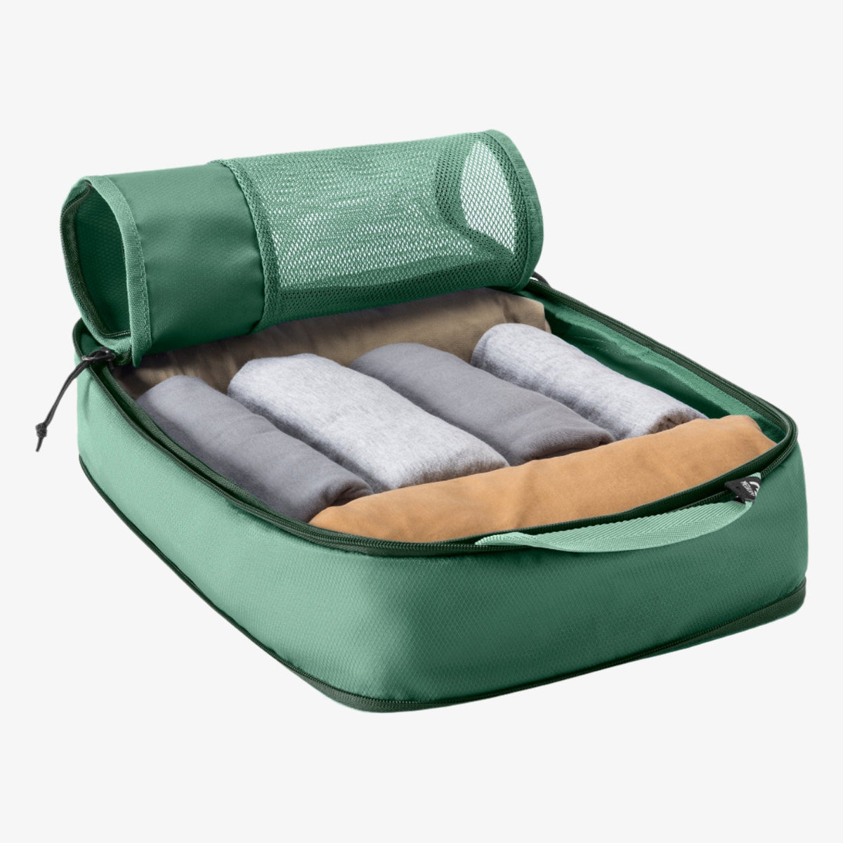 Eagle Creek Pack-It Reveal Compression Cube M in Willow Green — angle view 3 # color_Willow Green