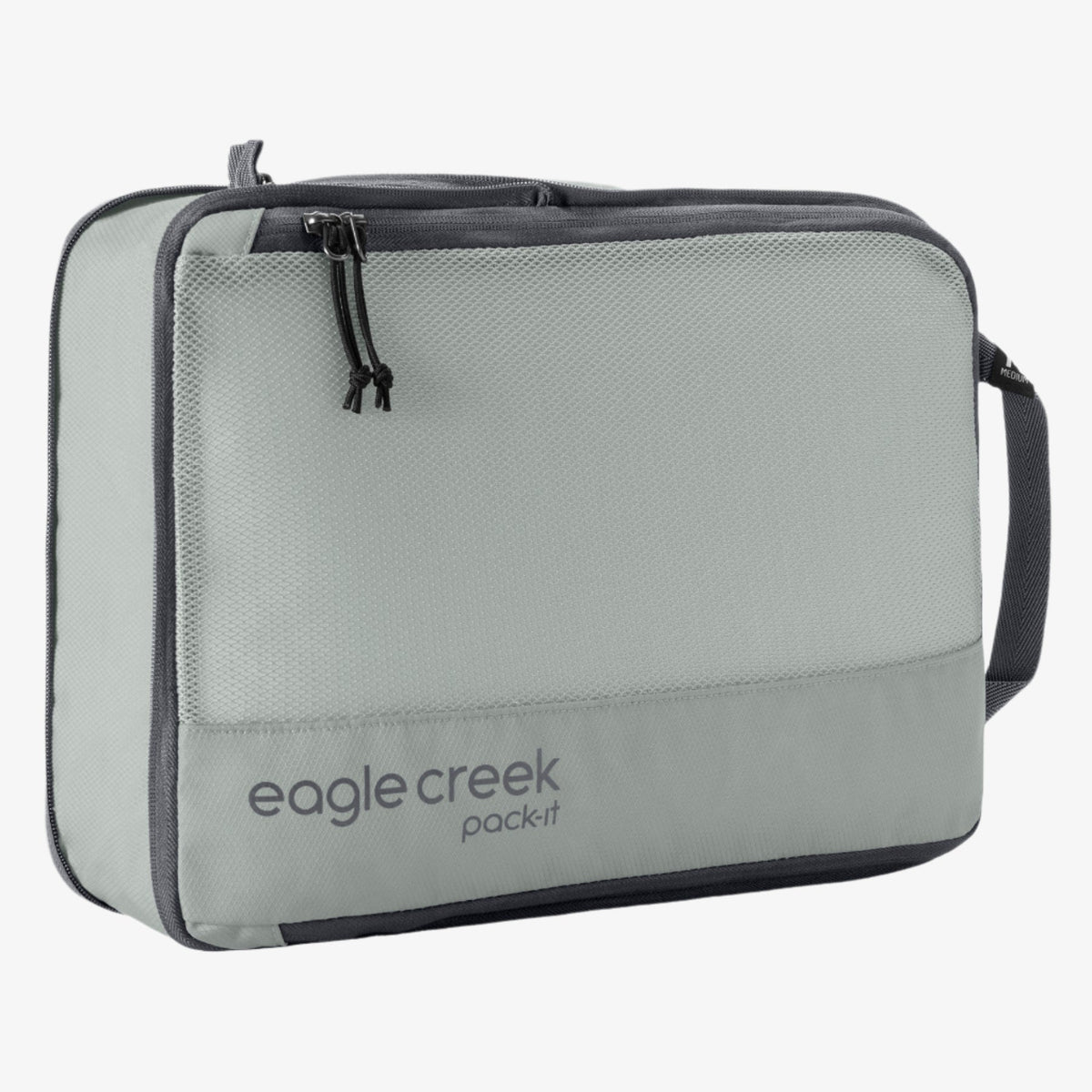 Eagle Creek Pack-It Reveal Compression Cube M in Storm Grey — front view # color_Storm Grey