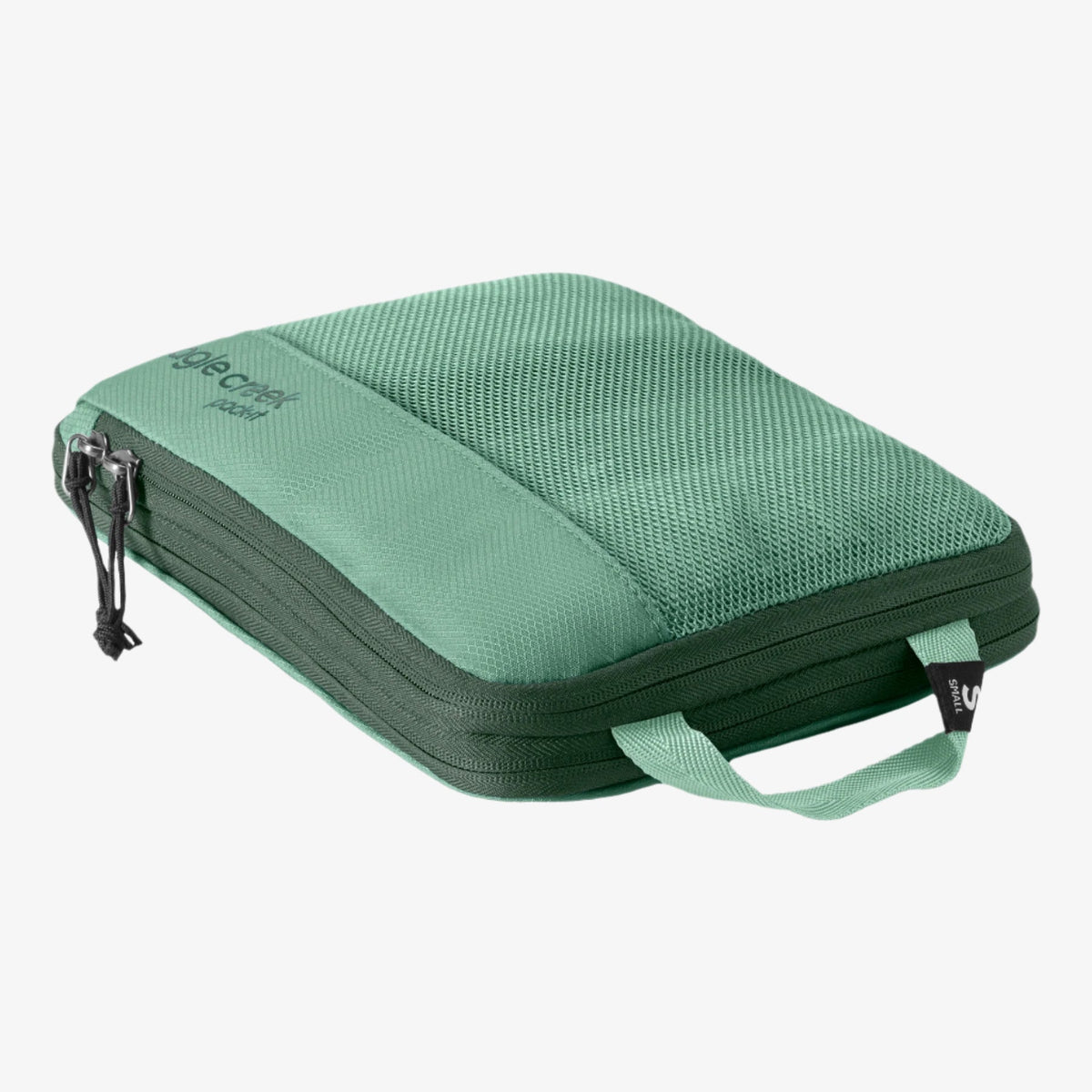 Eagle Creek Pack-It Reveal Compression Cube S in Willow Green — detail view # color_Willow Green