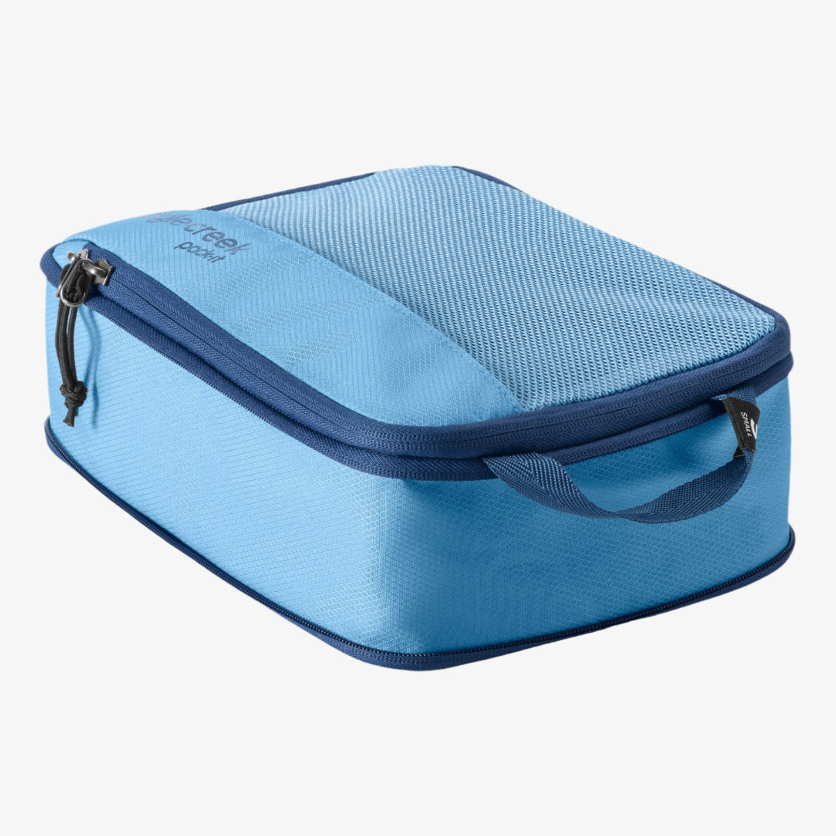 Eagle Creek Pack-It Reveal Compression Cube S in Blue Dawn — angle view 7 # color_Blue Dawn