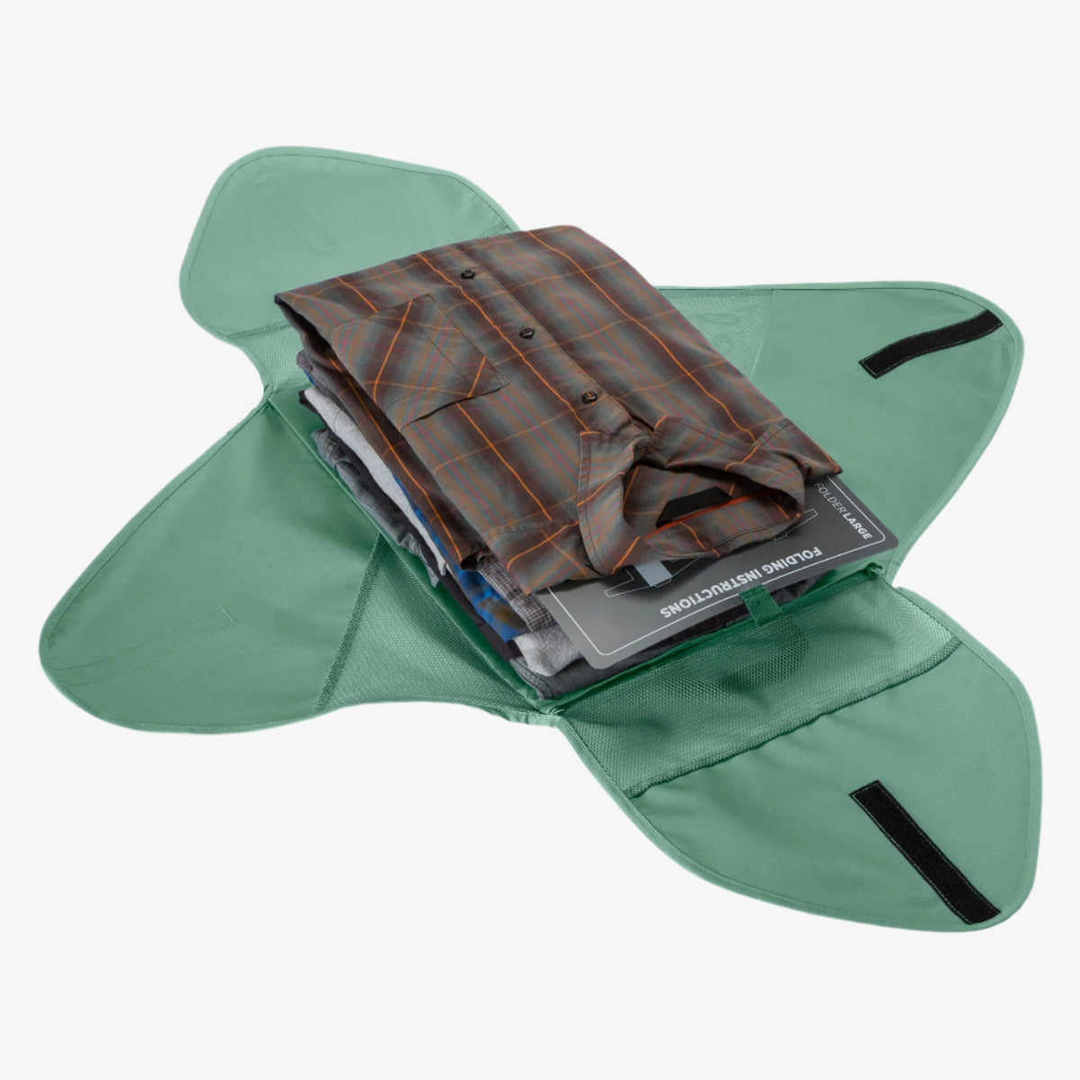 Eagle Creek Pack-It Reveal Garment Folder L in Willow Green — back view # color_Willow Green