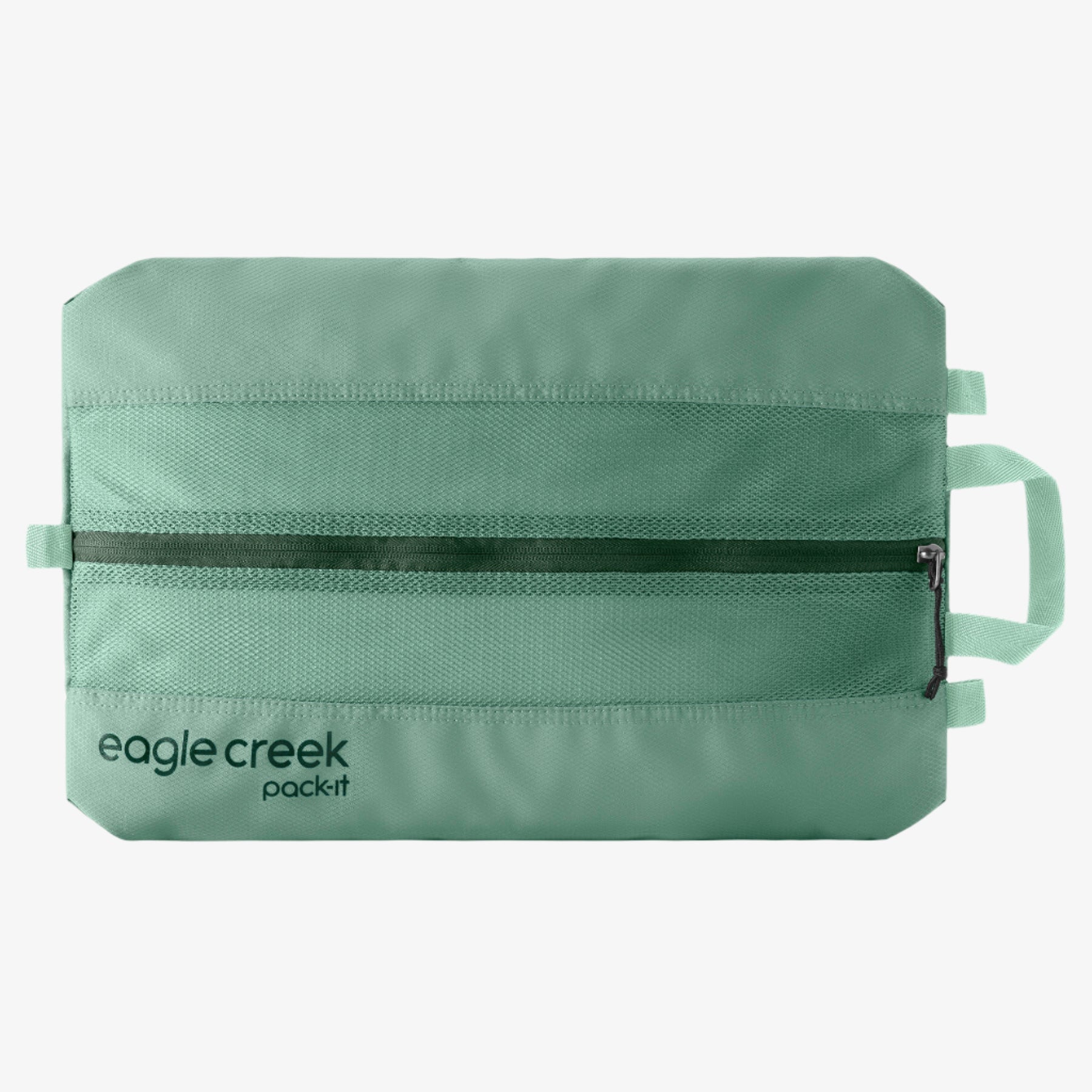 Eagle Creek Pack-It Reveal Shoe Sack in Willow Green — angle view 2