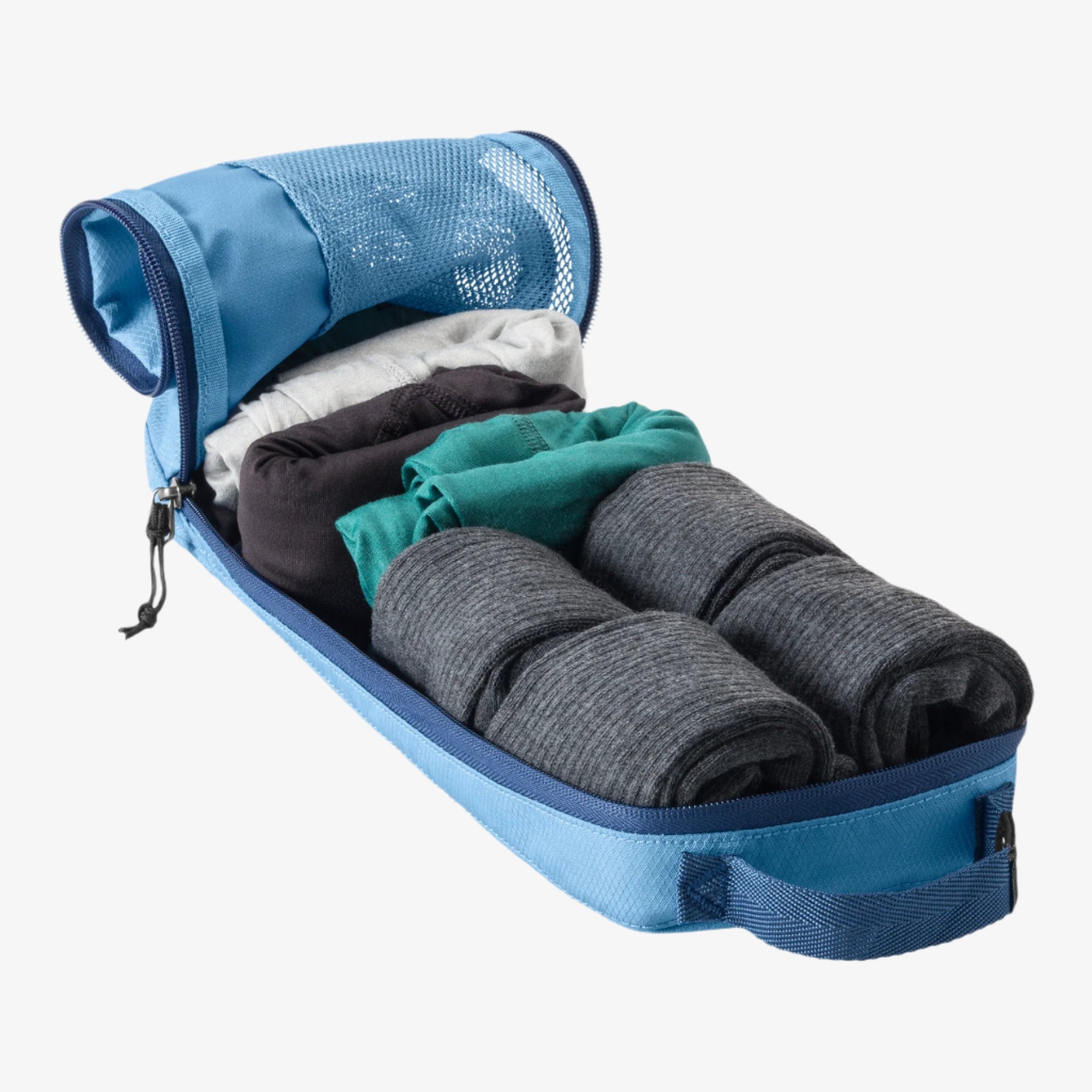 Eagle Creek Pack-It Reveal Slim Packing Cube M in Blue Dawn — angle view 3