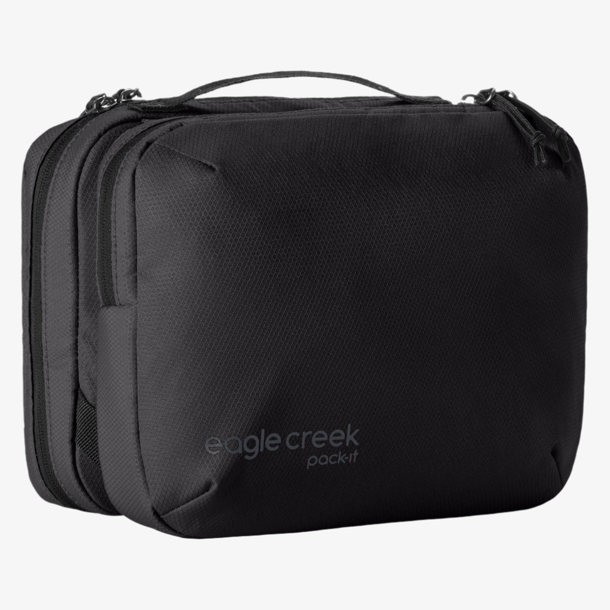 Eagle Creek Pack-It Trifold Toiletry Bag in Black — front view # color_Black