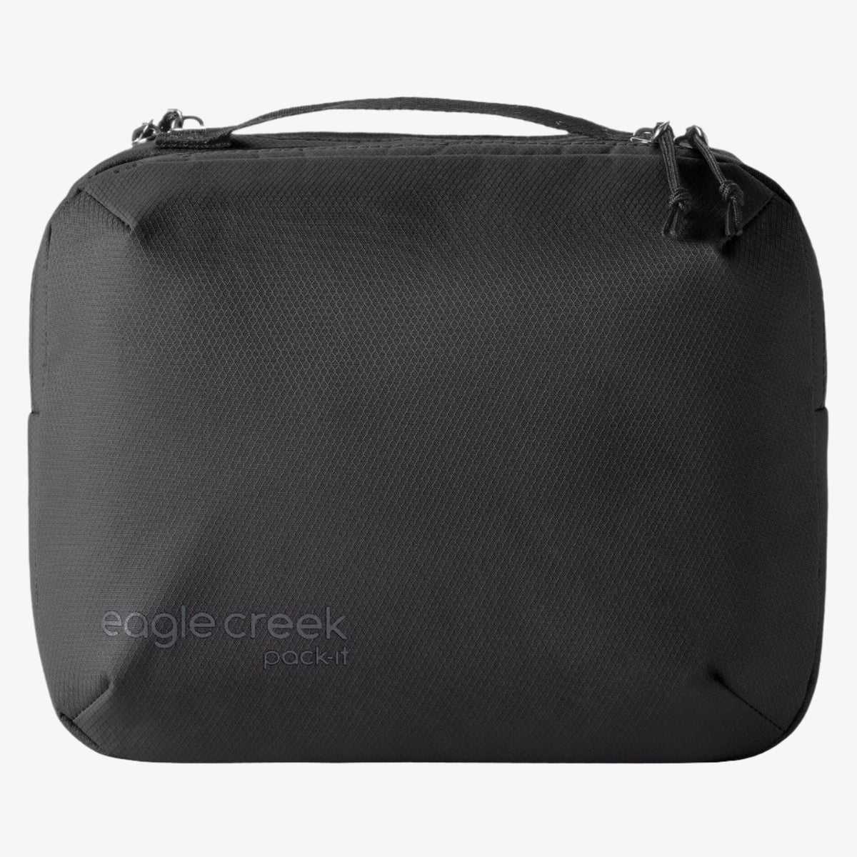 Eagle Creek Pack-It Trifold Toiletry Bag in Black — back view # color_Black
