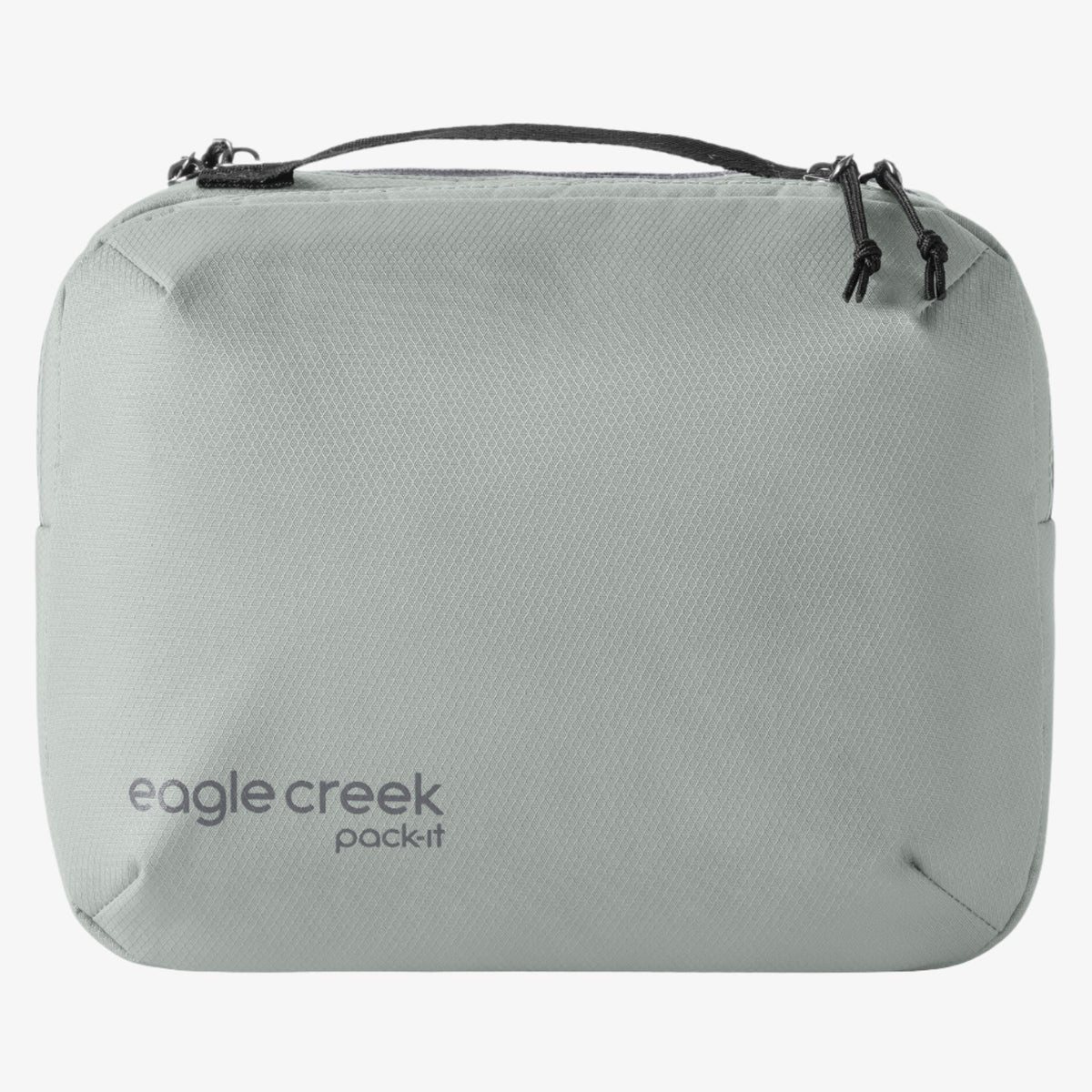 Eagle Creek Pack-It Trifold Toiletry Bag in Storm Grey — back view # color_Storm Grey