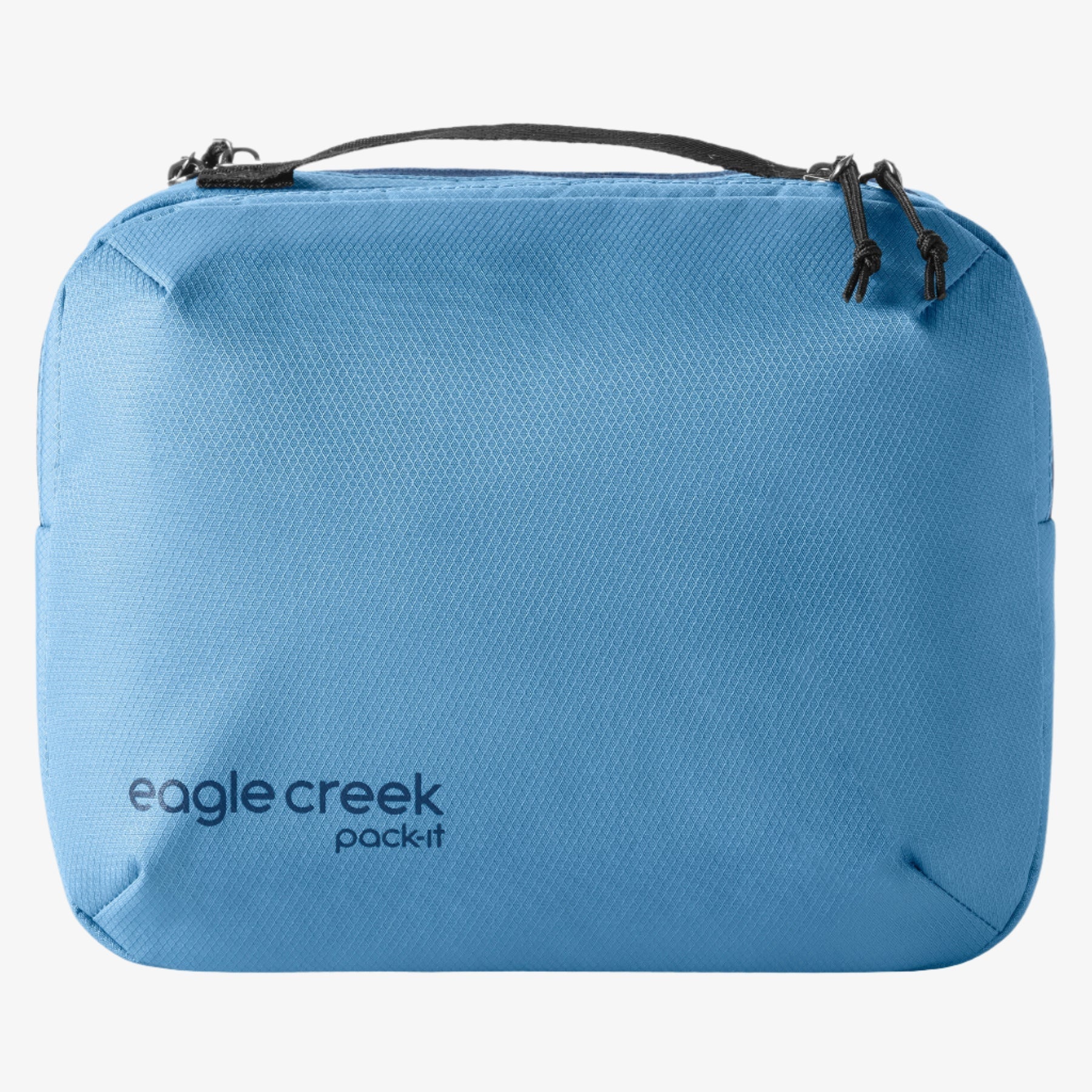 Eagle Creek Pack-It Trifold Toiletry Bag in Blue Dawn — back view # color_Blue Dawn