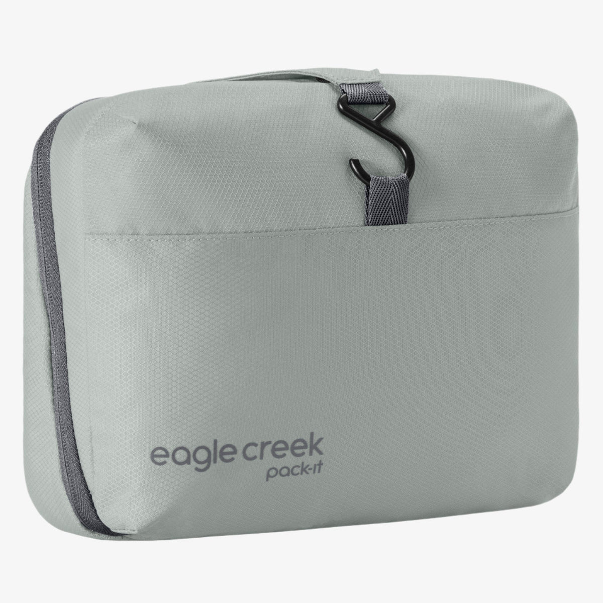 Eagle Creek Pack-It Hanging Toiletry Bag in Storm Grey — front view # color_Storm Grey