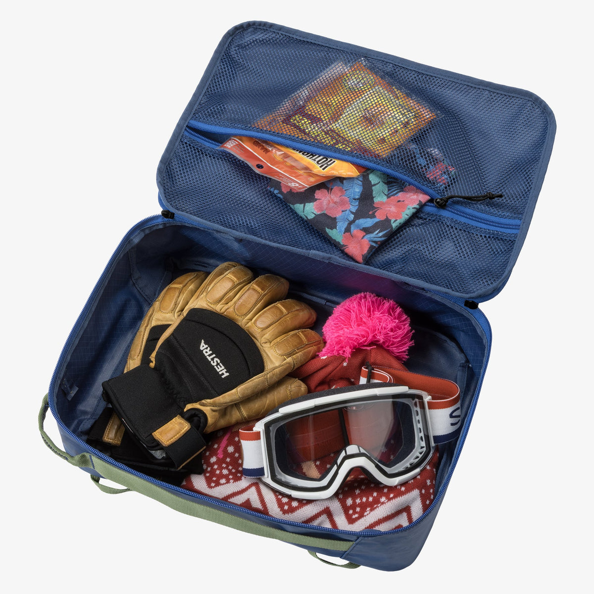 Eagle Creek Pack-It Gear Cube M in Atlantic Blue — interior view # color_Atlantic Blue