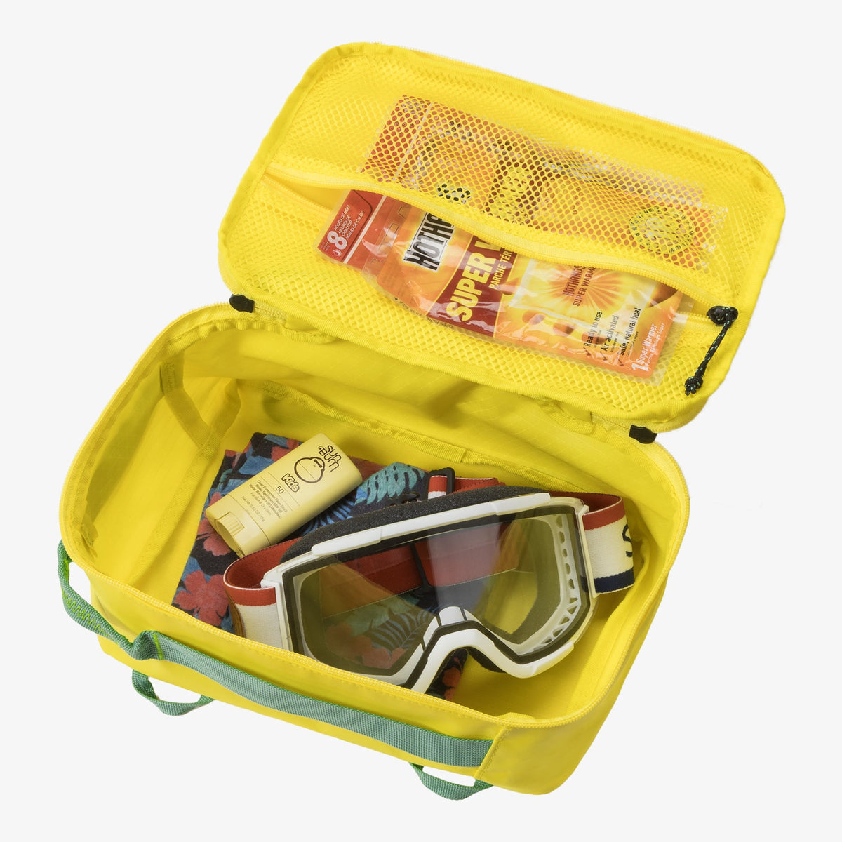 Eagle Creek Pack-It Gear Cube S in Blazing Yellow — interior view # color_Blazing Yellow