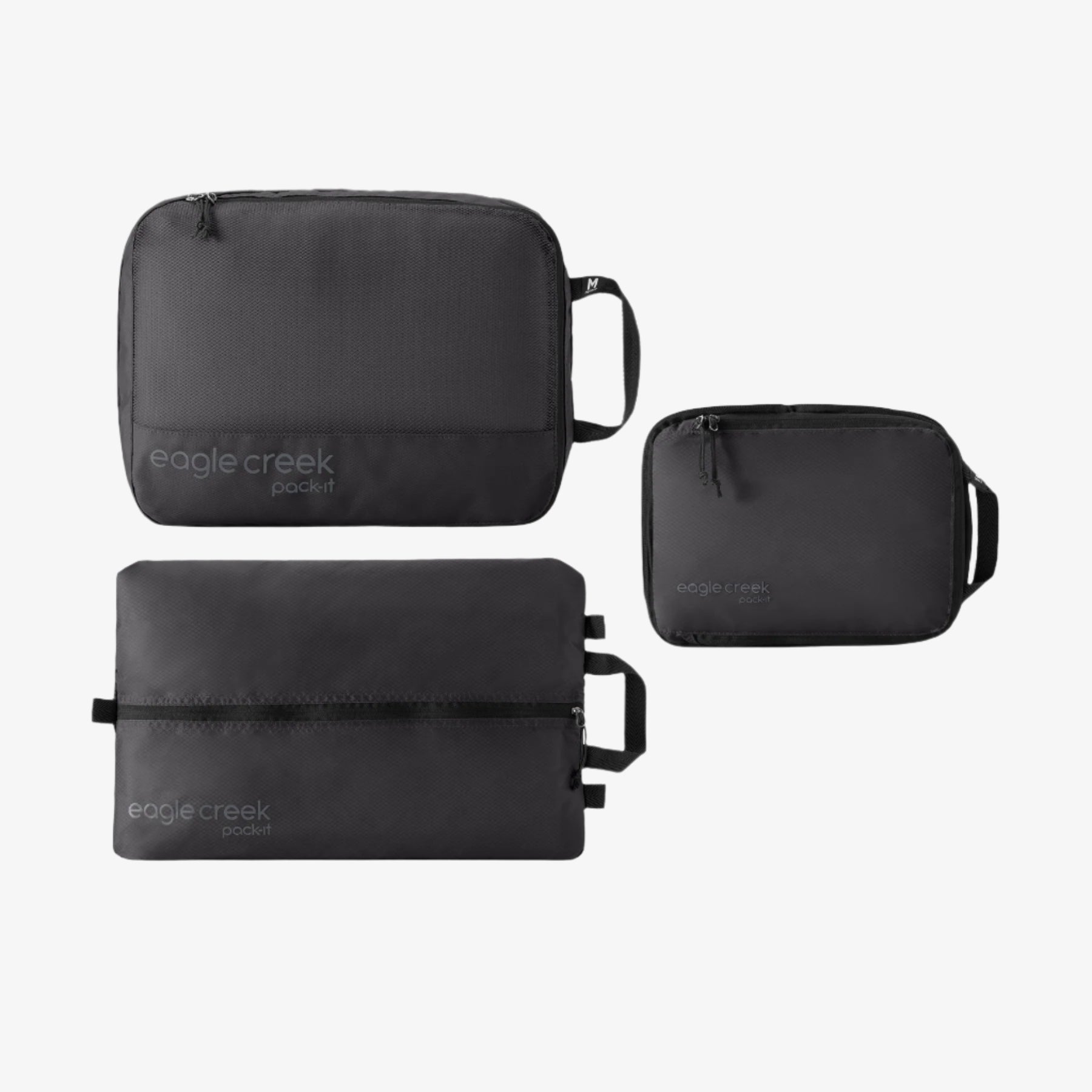 Eagle Creek Pack-It Essentials Packing Cube Set in Black — front view