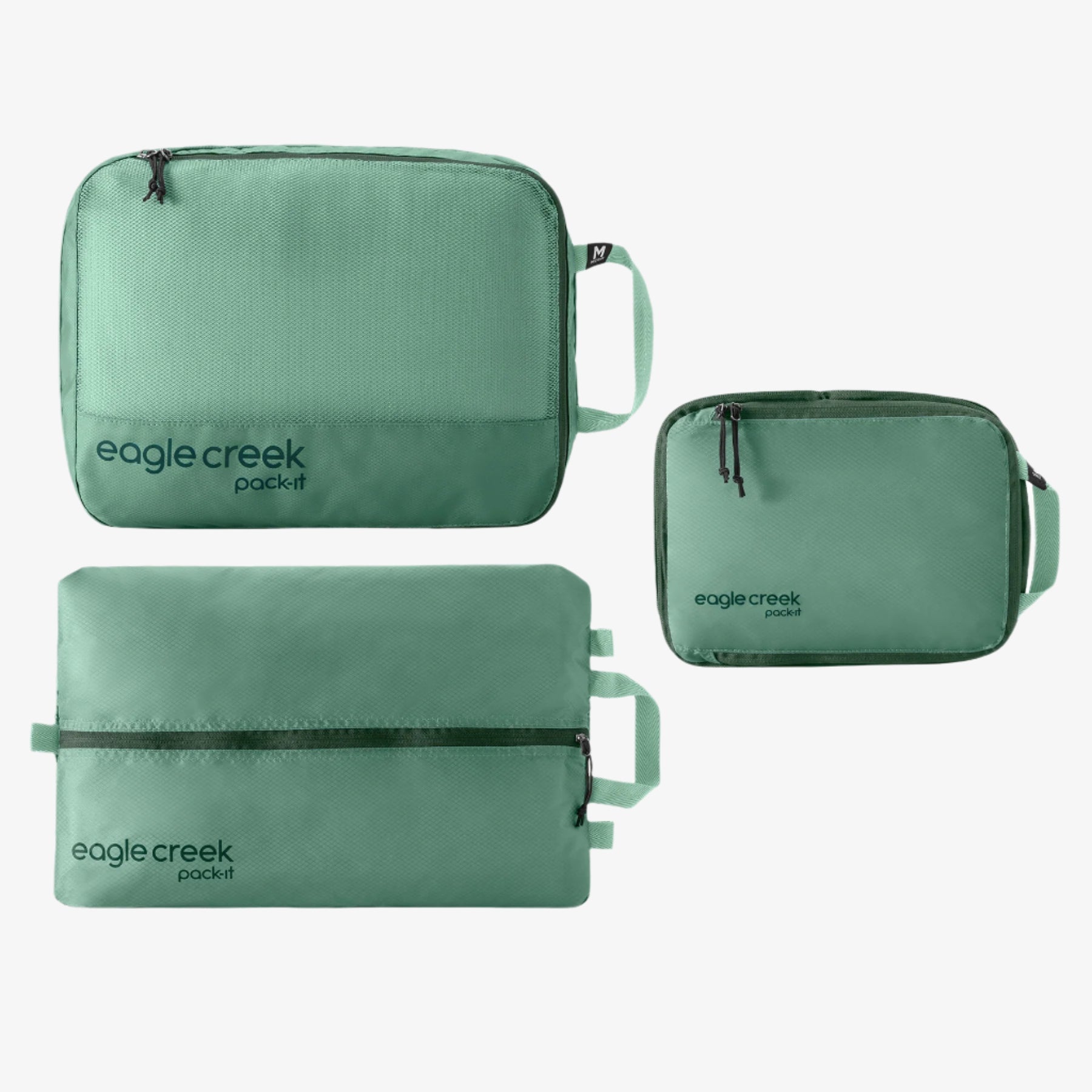 Eagle Creek Pack-It Essentials Packing Cube Set in Willow Green — front view