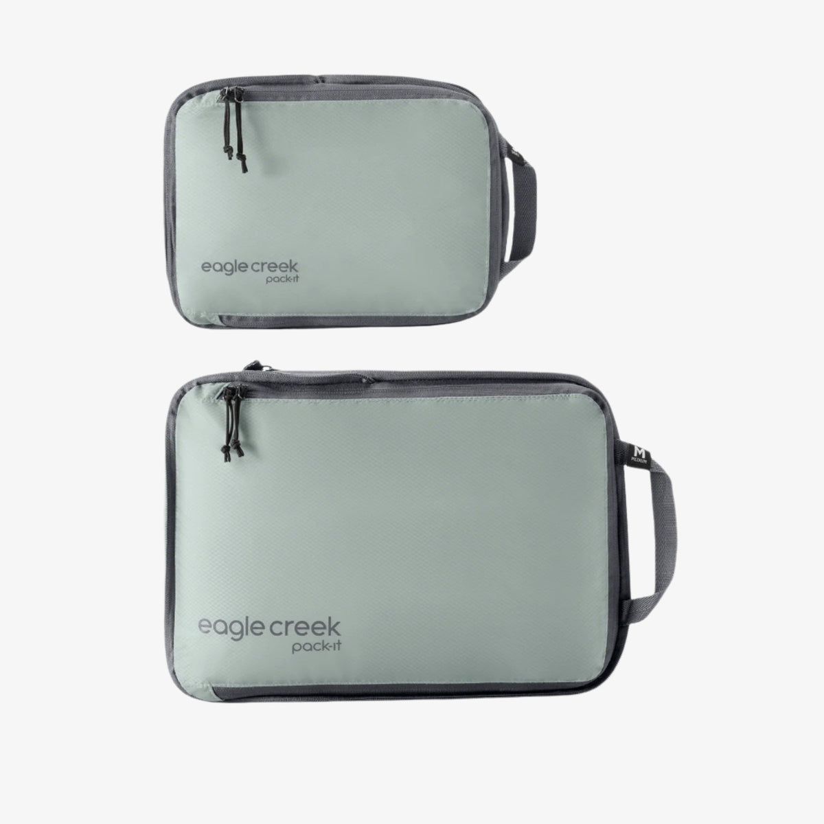 Eagle Creek Pack-It Isolate Compression Cube Set S/M in Storm Grey — front view # color_Storm Grey
