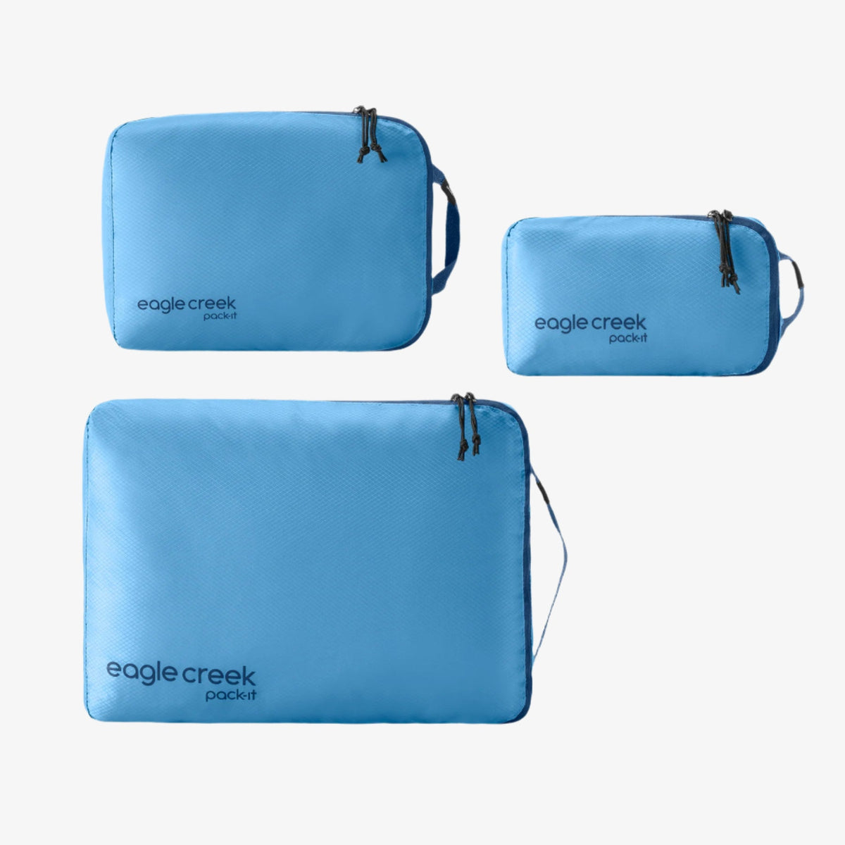 Eagle Creek Pack-It Isolate Cube Set XS/S/M in Blue Dawn — front view