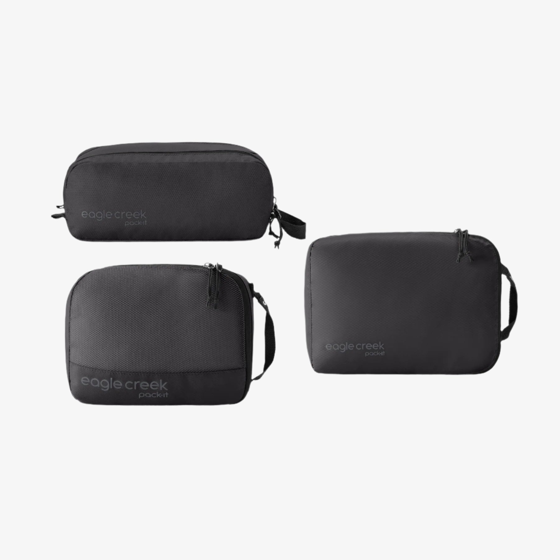 Eagle Creek Pack-It Overnight Packing Cube Set in Black — front view