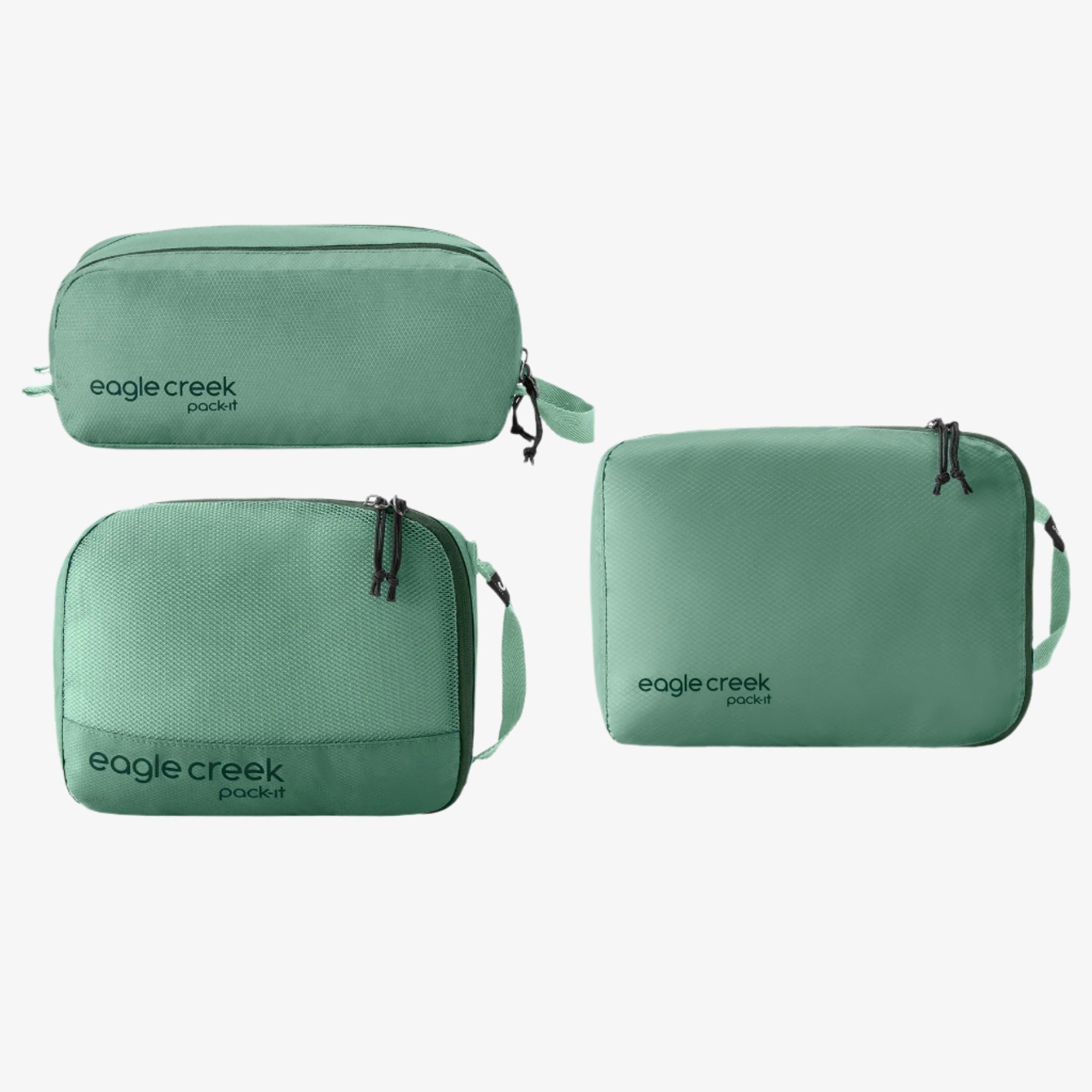 Eagle Creek Pack-It Overnight Packing Cube Set in Willow Green — front view