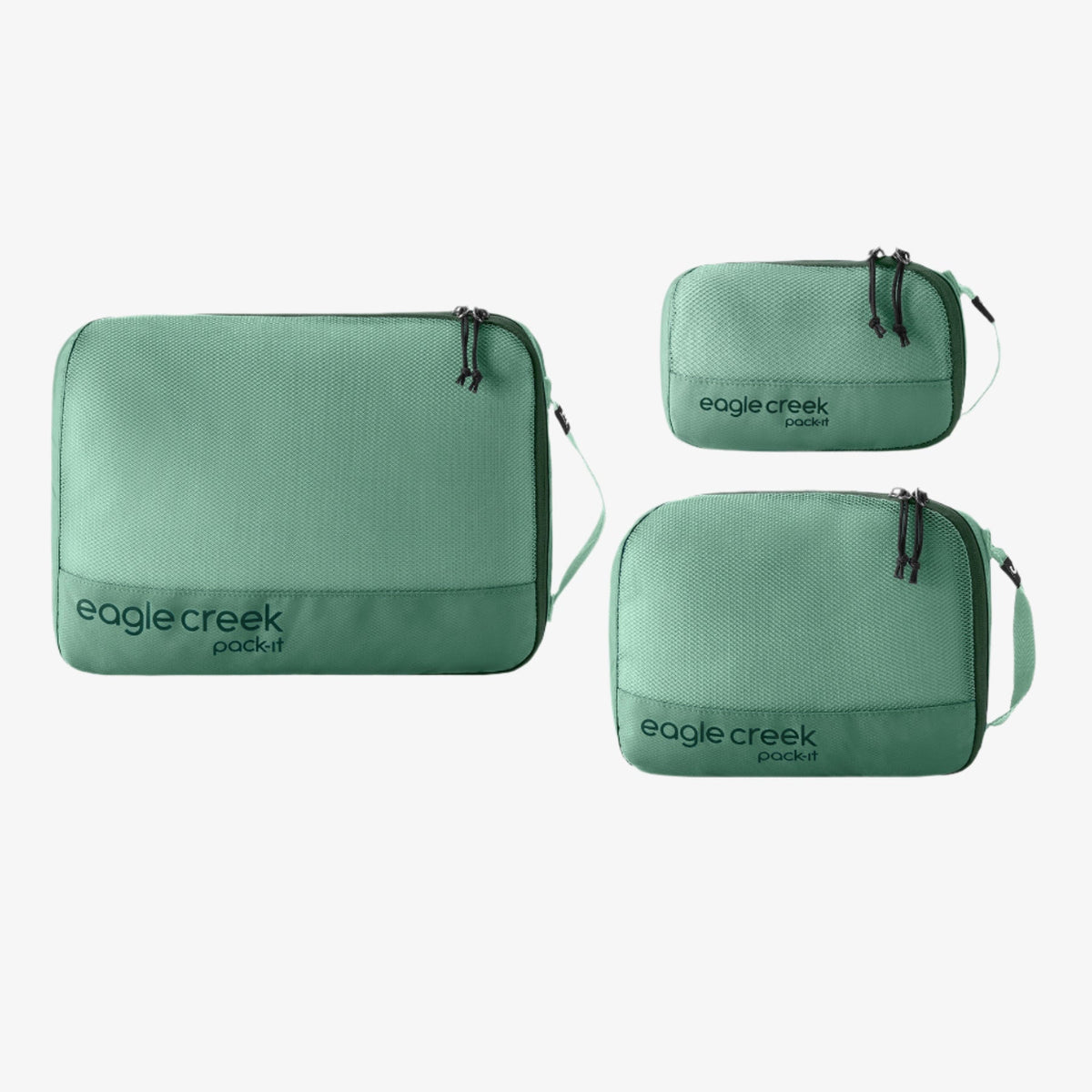 Eagle Creek Pack-It Reveal Packing Cube Set in Willow Green — front view # color_Willow Green