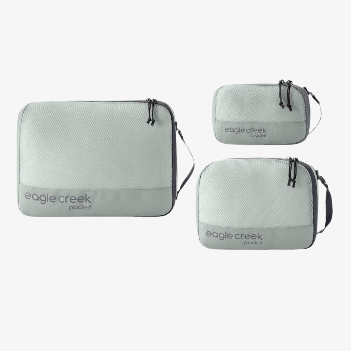 Eagle Creek Pack-It Reveal Packing Cube Set in Storm Grey — front view # color_Storm Grey
