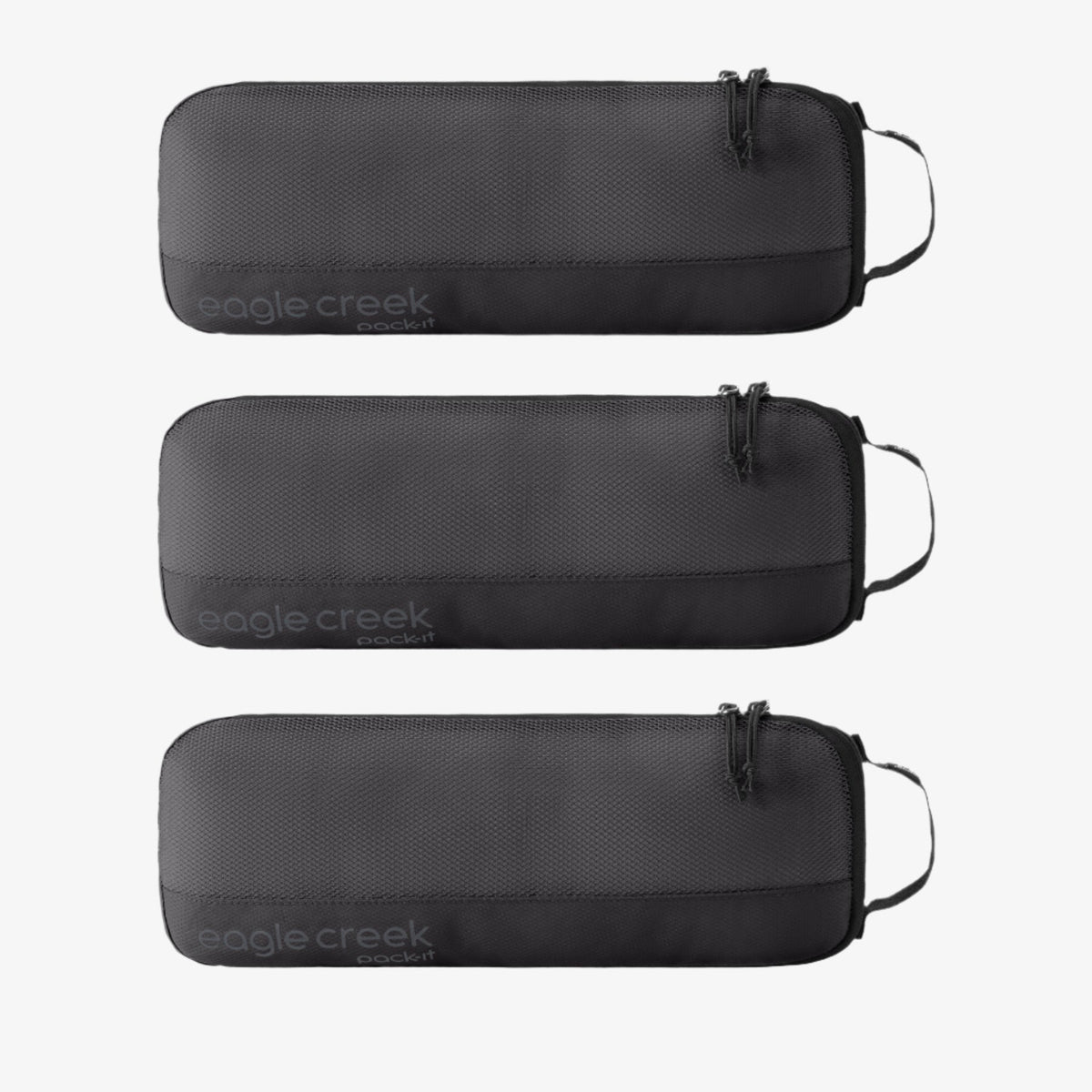 Eagle Creek Pack-It Reveal Slim Packing Cube Set in Black — front view # color_Black