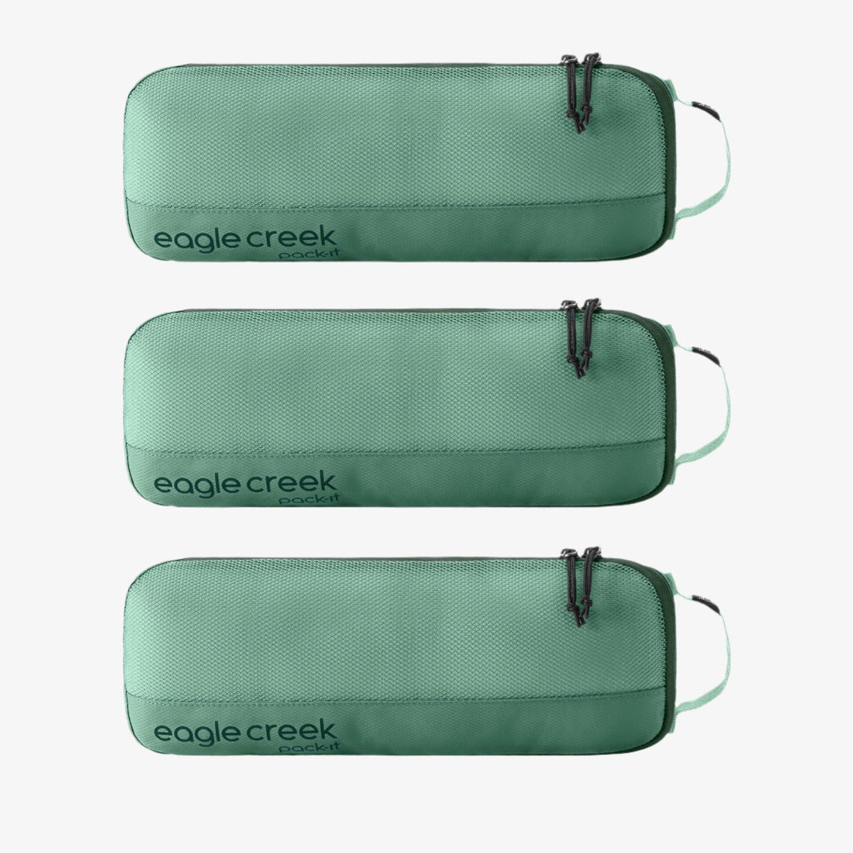 Eagle Creek Pack-It Reveal Slim Packing Cube Set in Willow Green — front view # color_Willow Green