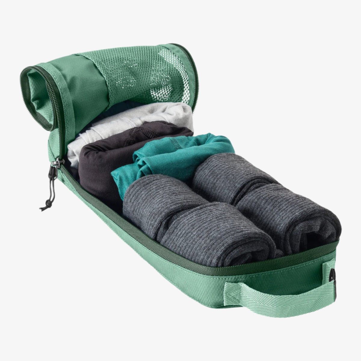 Eagle Creek Pack-It Reveal Slim Packing Cube Set in Willow Green — back view # color_Willow Green