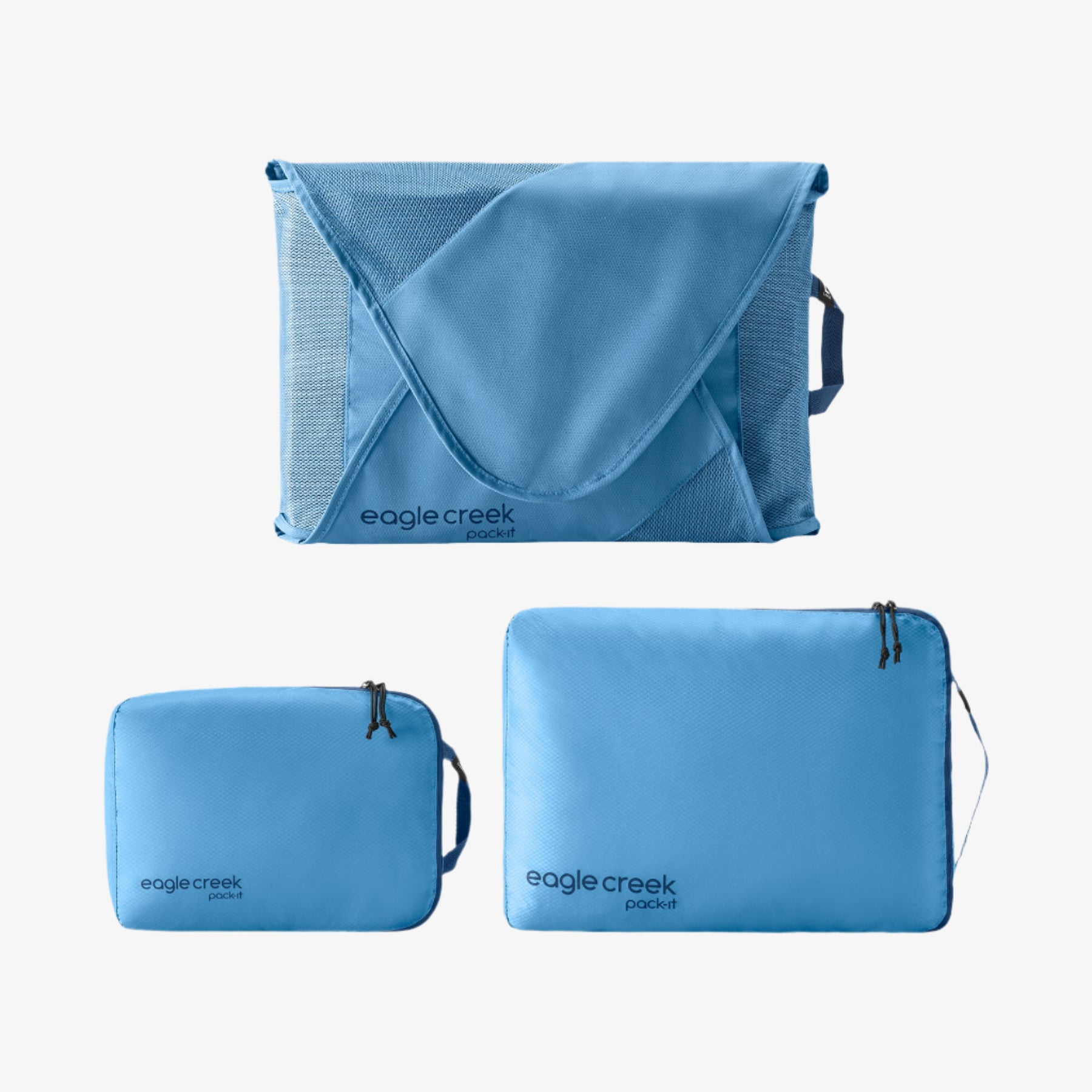 Eagle Creek Pack-It Starter Packing Cube Set in Blue Dawn — front view